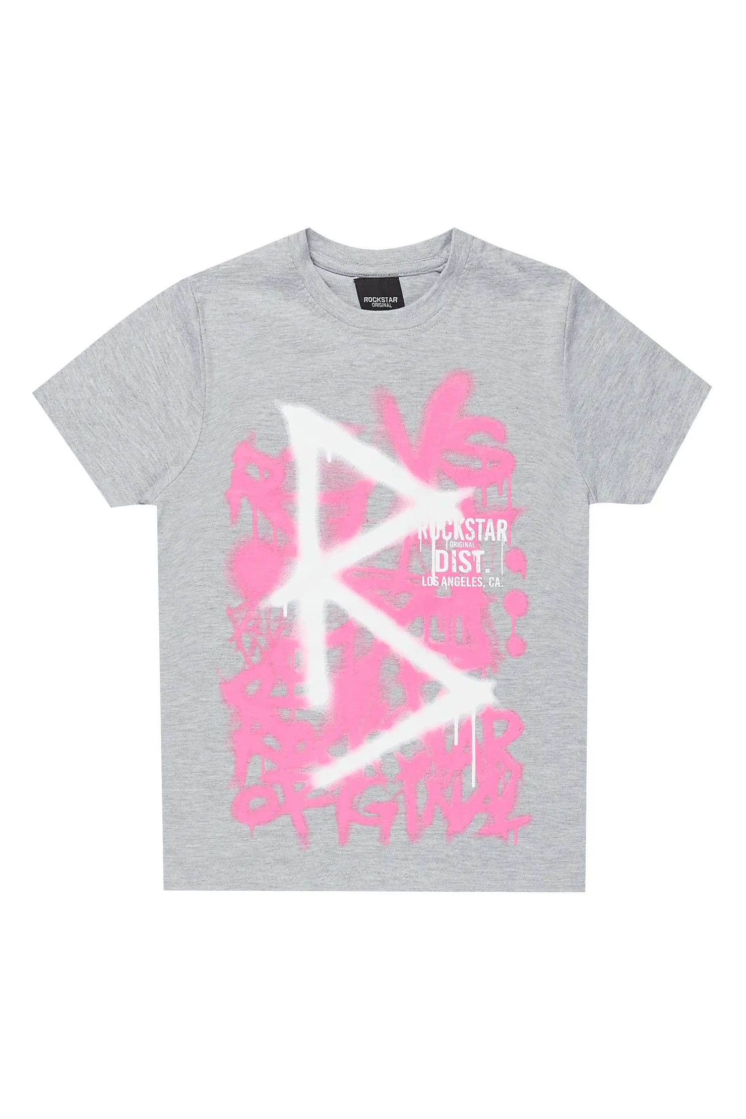 Girls Nahomy Grey Graphic T-Shirt