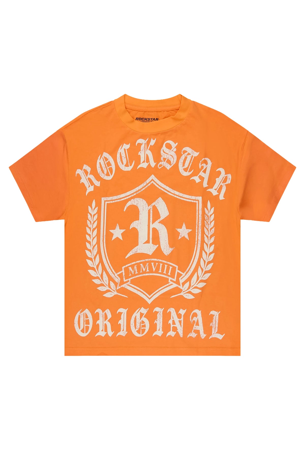 Boys Vestige Orange/White Graphic T-Shirt