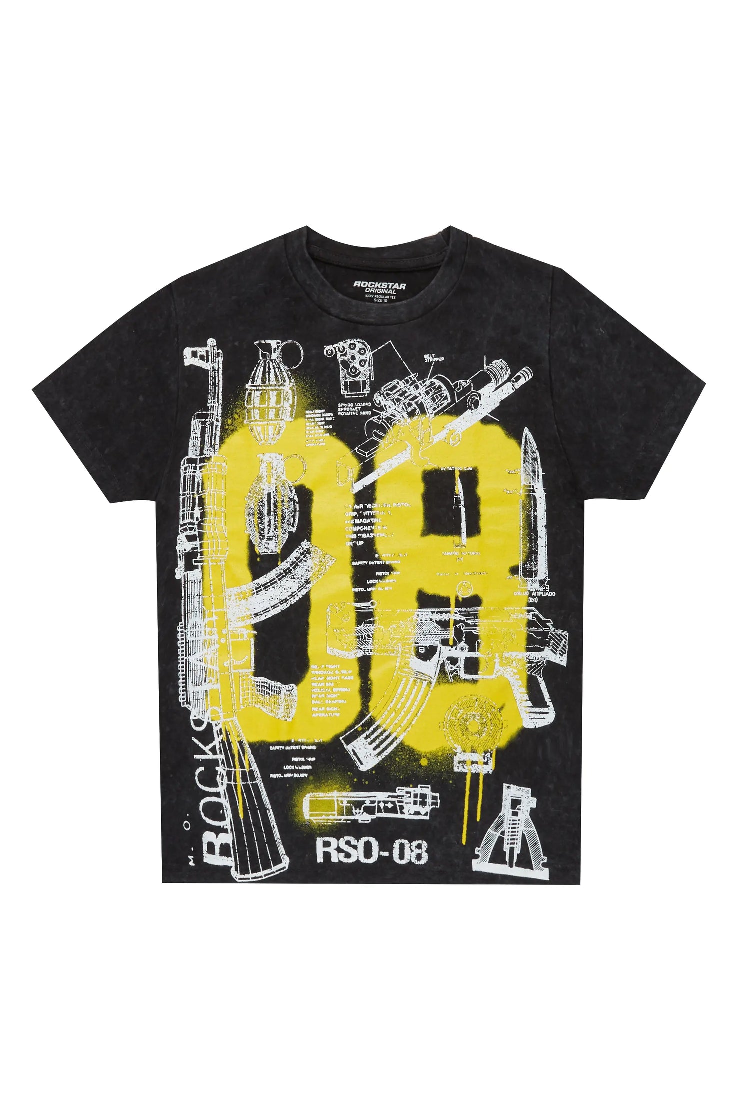 Boys Nesta Vintage Black Graphic T-Shirt