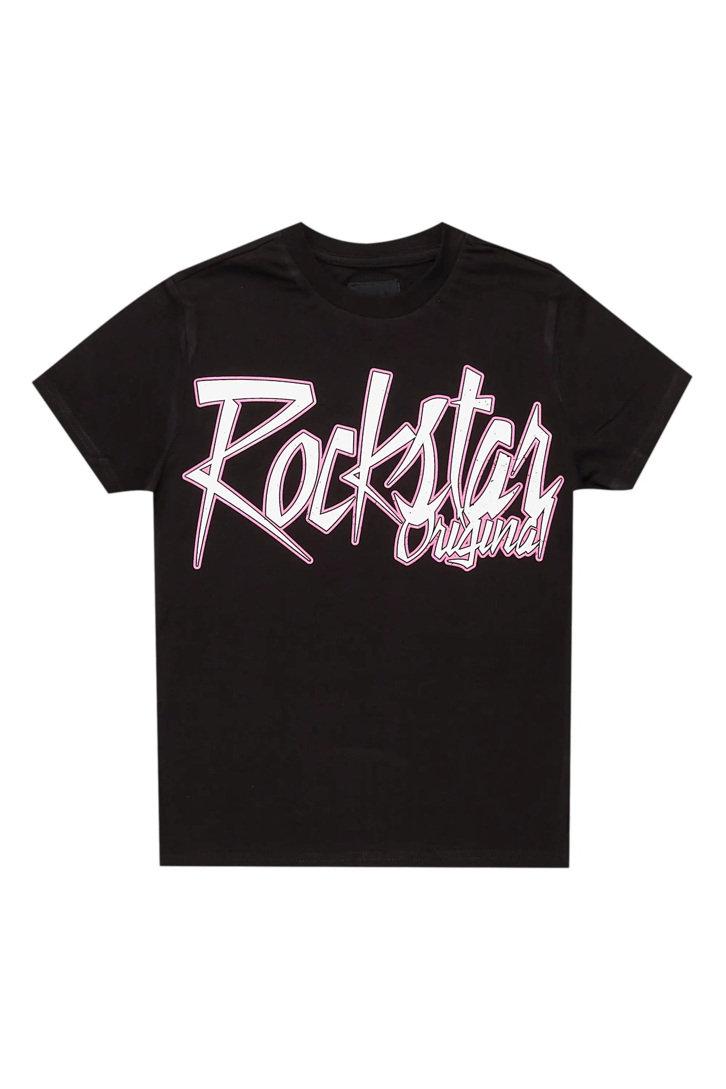 Girls Kalie Black Graphic T-Shirt
