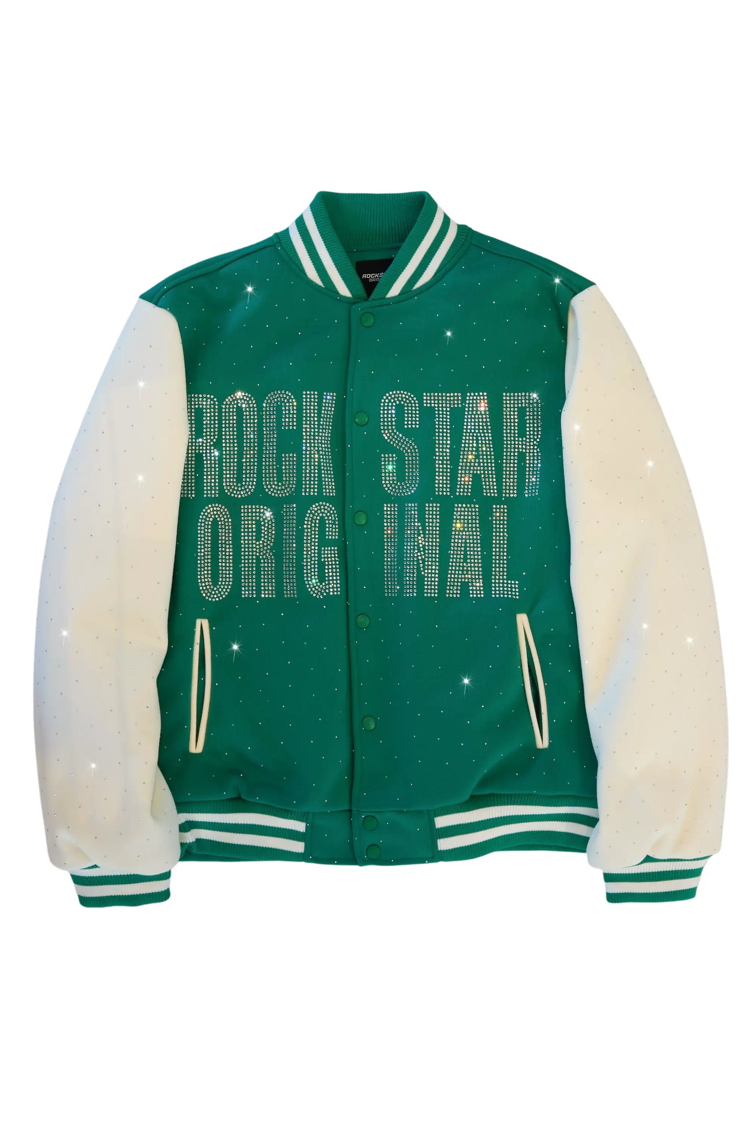 Nakiah Green Rhinestone Varsity Jacket