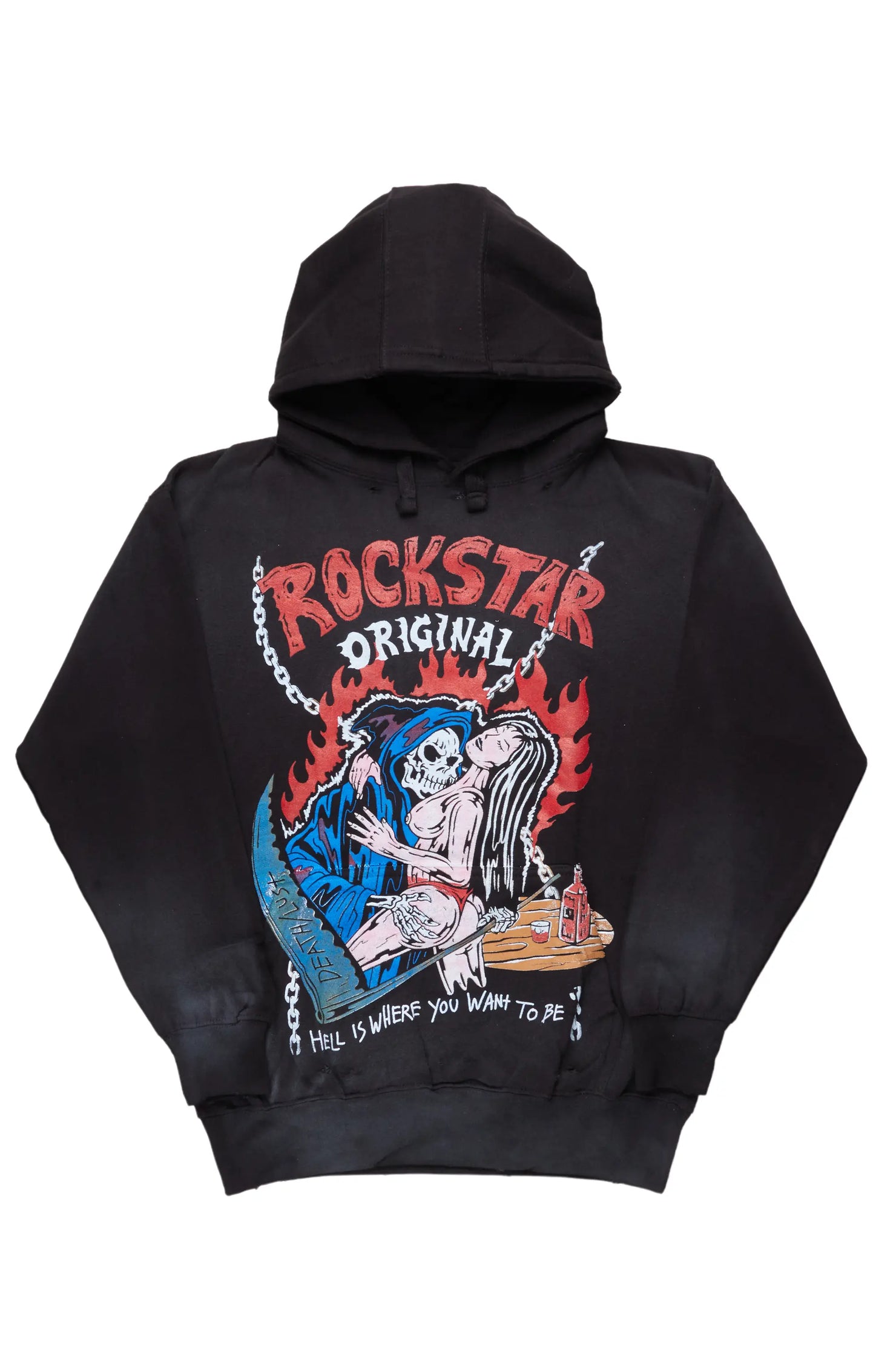 Vale Black Graphic Hoodie