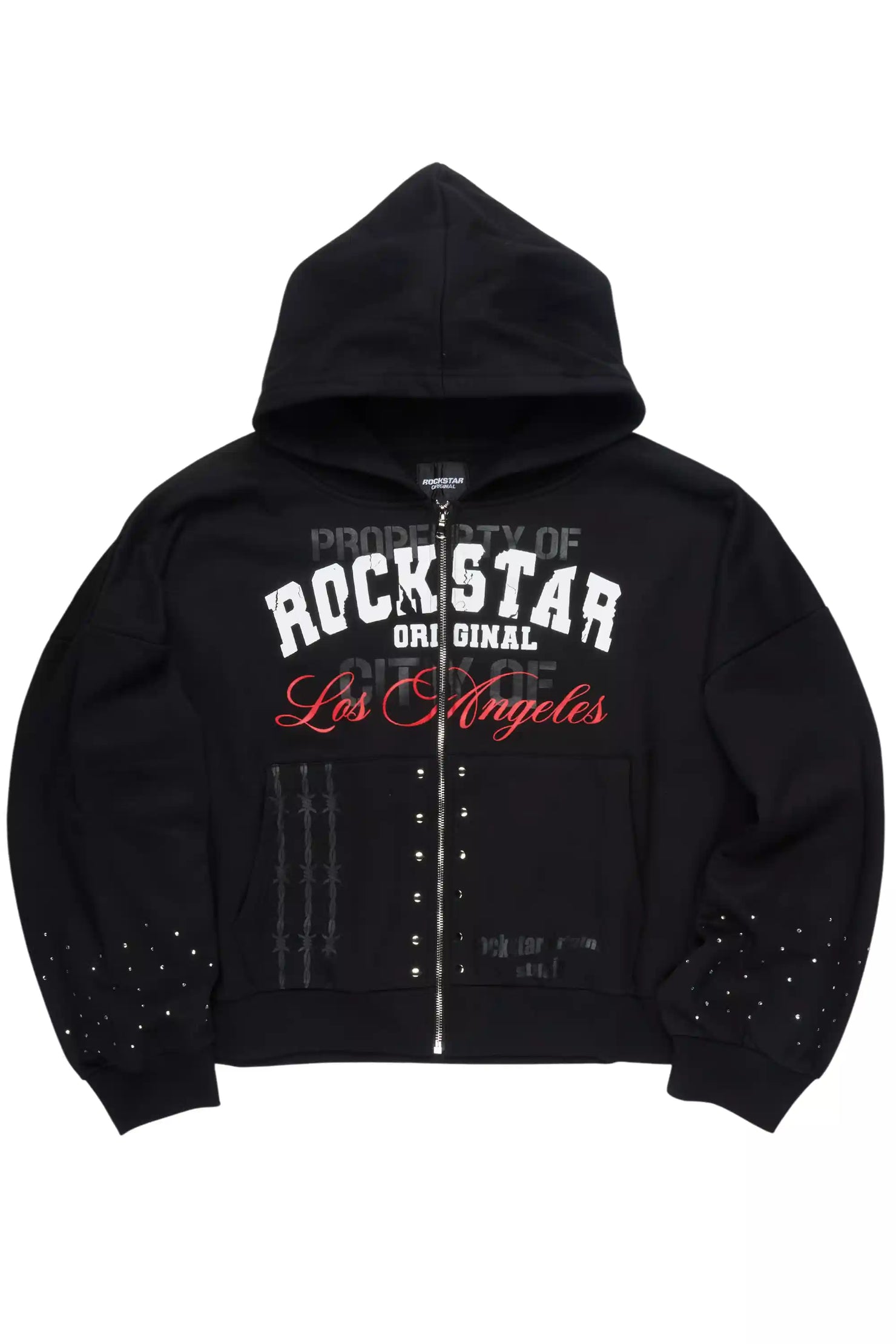 Cypher Black Rhinestone Hoodie