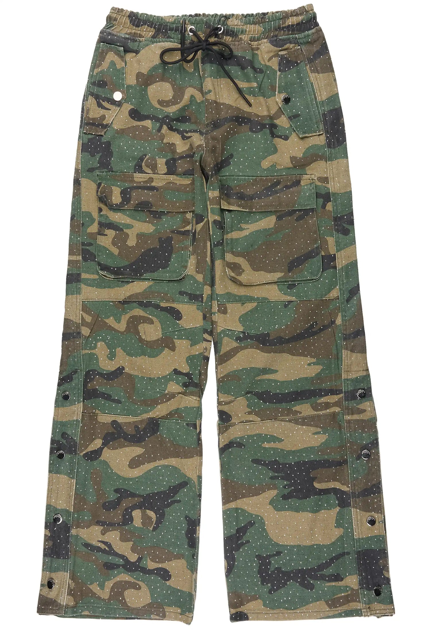 Yuri Camo Rhinestone Baggy Fit Jean