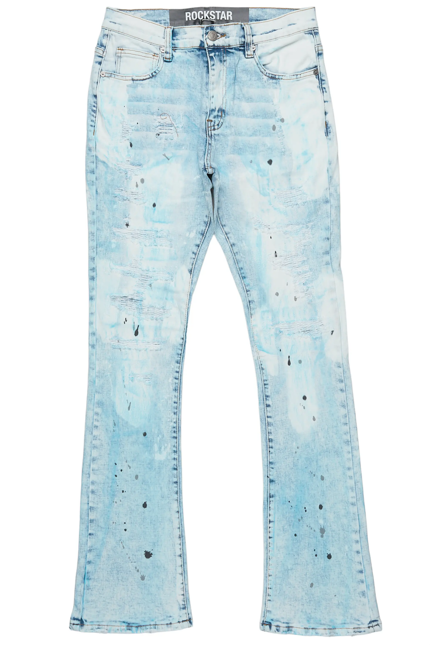 Cantu Light Blue Stacked Flare Jean