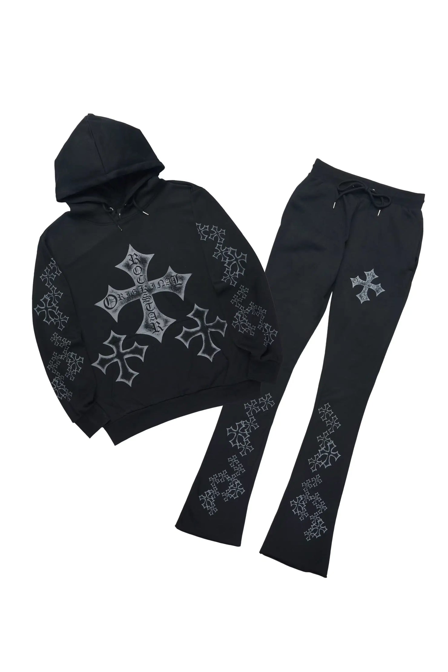 Tangia Black Stacked Track Set