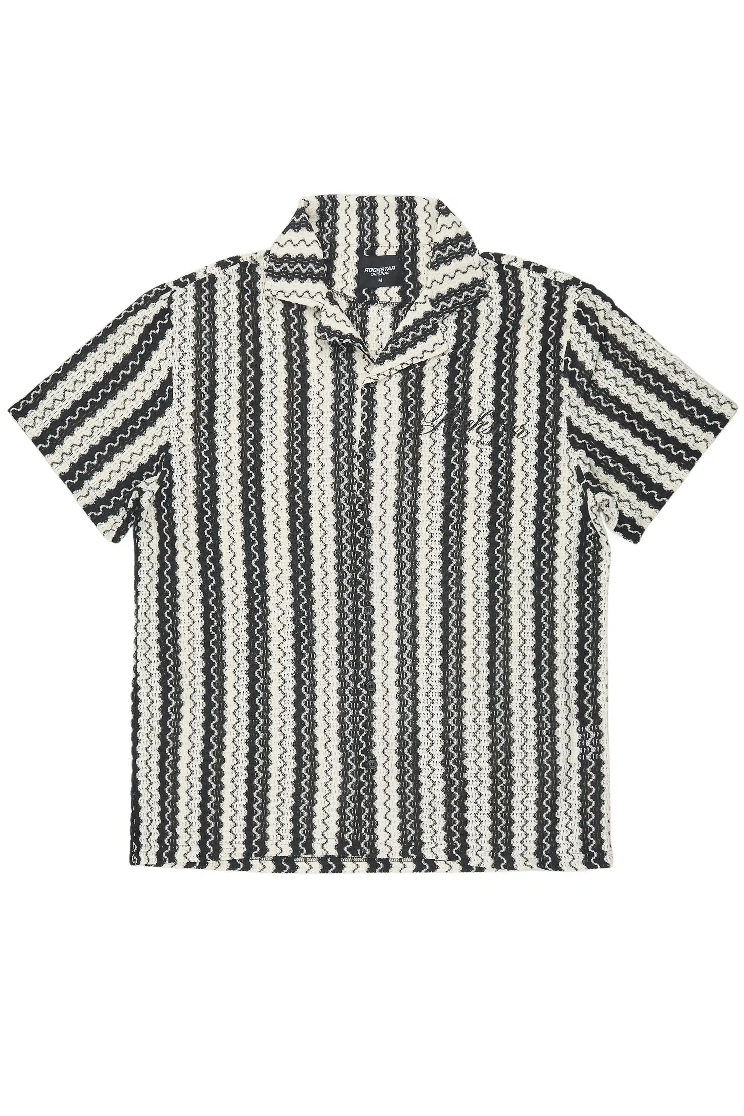 Branham White/Black Button Down Shirt