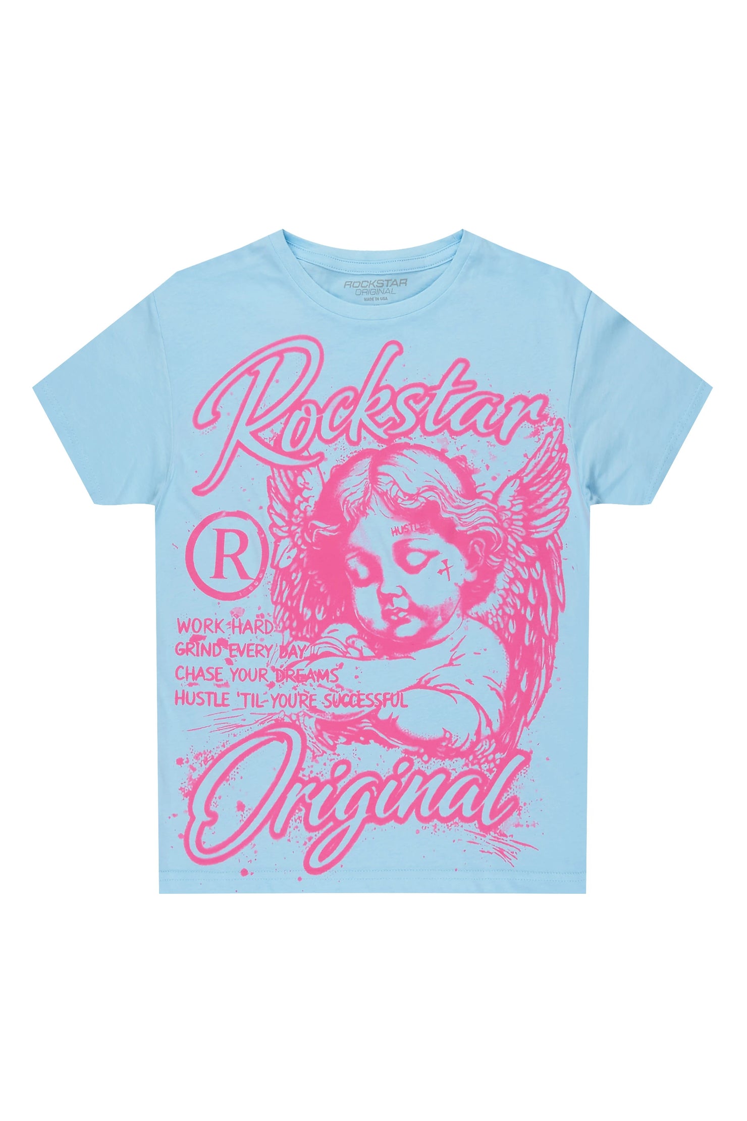 Girls Tyca Light Blue Graphic T-Shirt