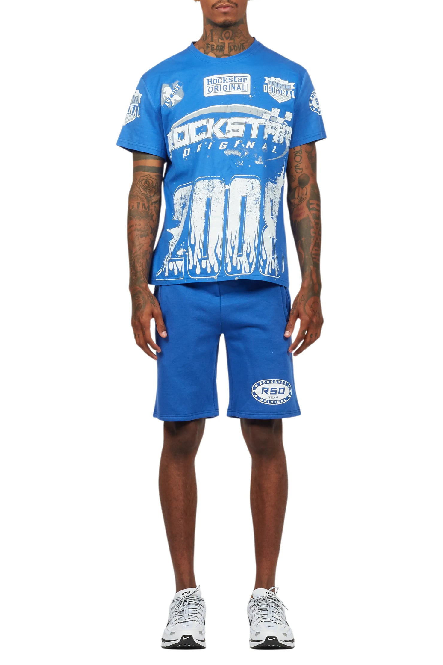 Amos Royal Blue T-Shirt Short Set