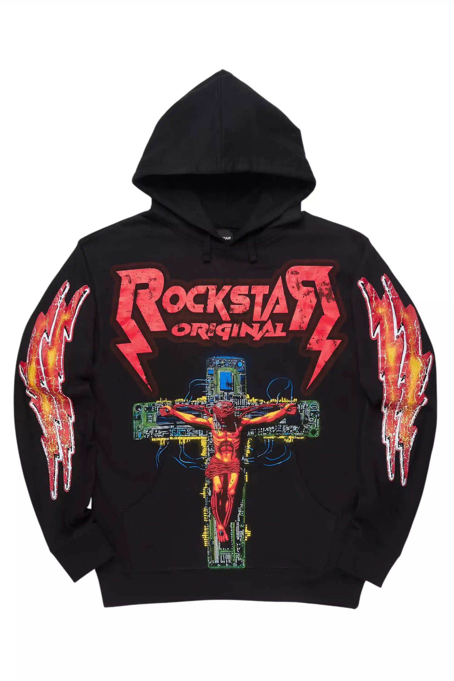 Javion Black/Red Graphic Hoodie
