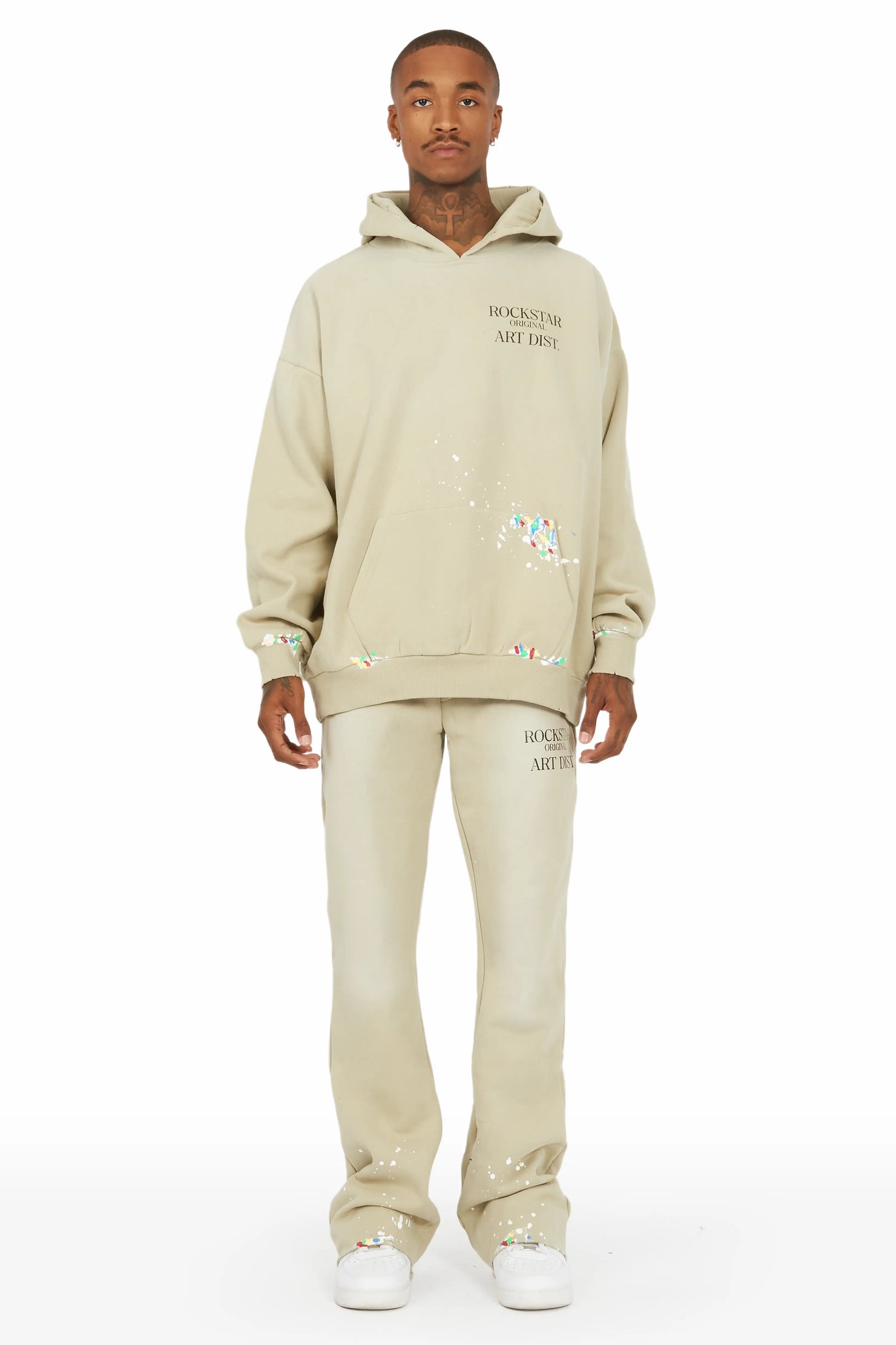 Rockstar Art Dist. Sage Oversized Hoodie/Flare Trackset