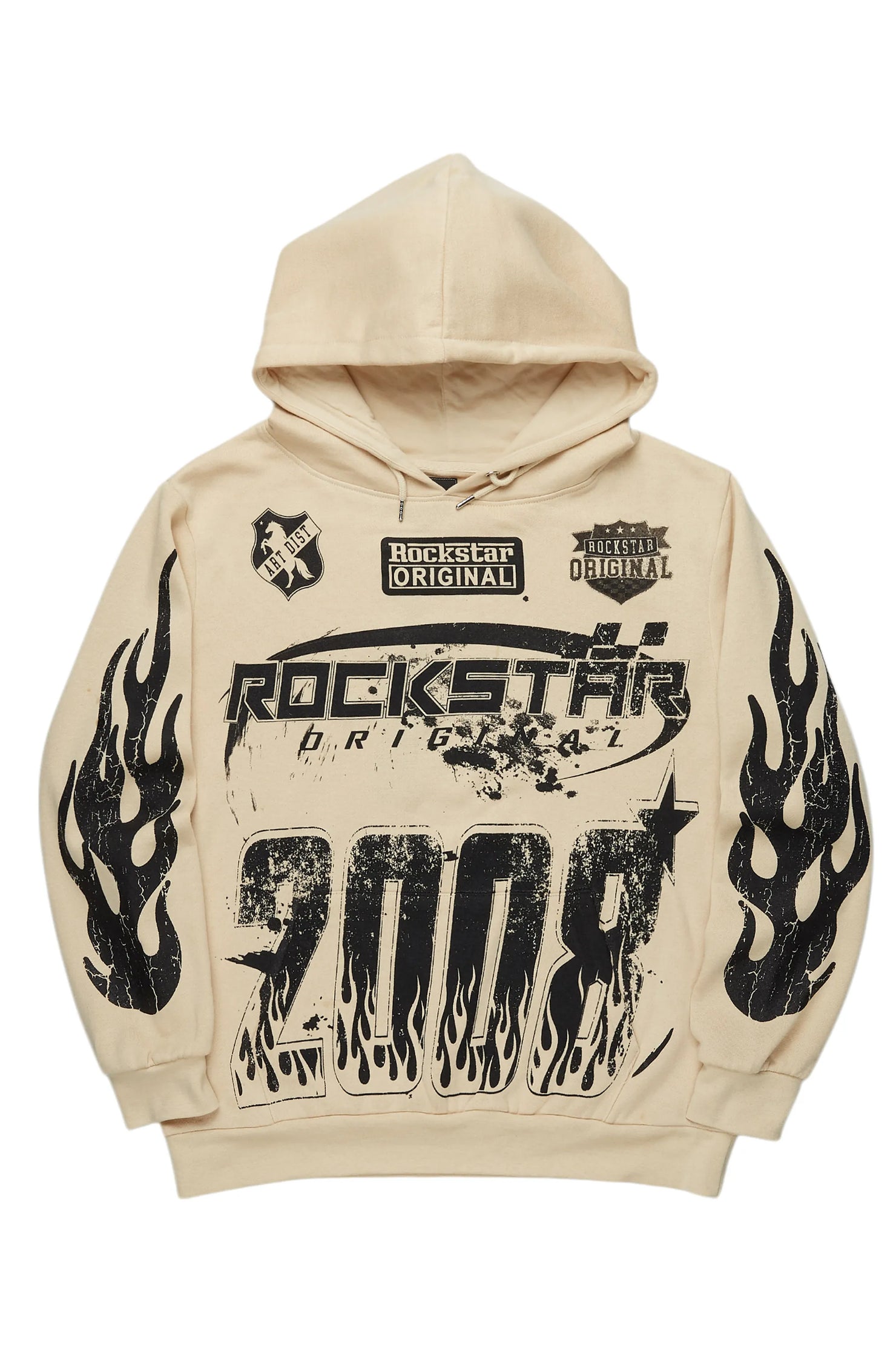 Amos Beige Graphic Hoodie
