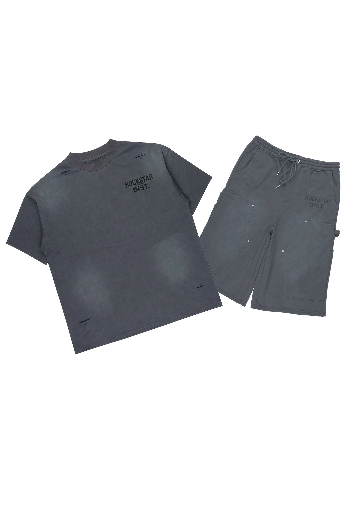Finn Grey T-Shirt Jort Set
