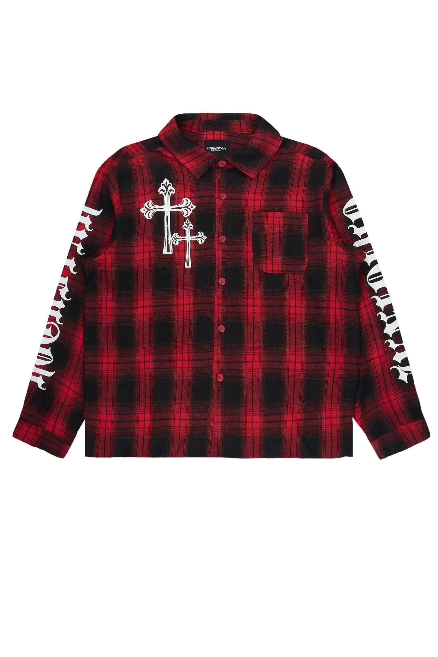 Helder Red Flannel Long Sleeve Shirt