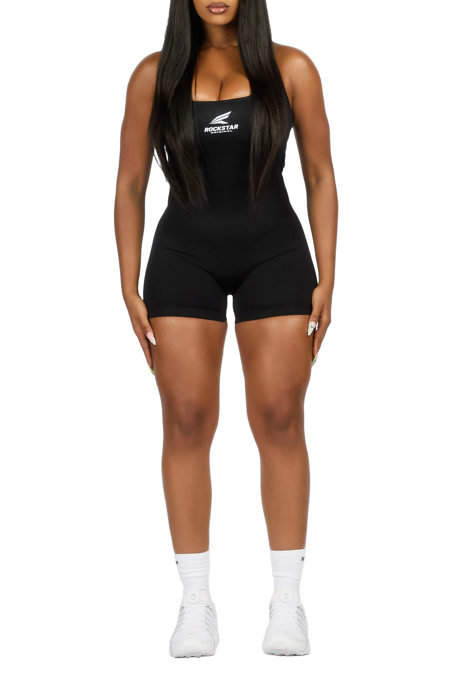 Sharissa Black Active Romper