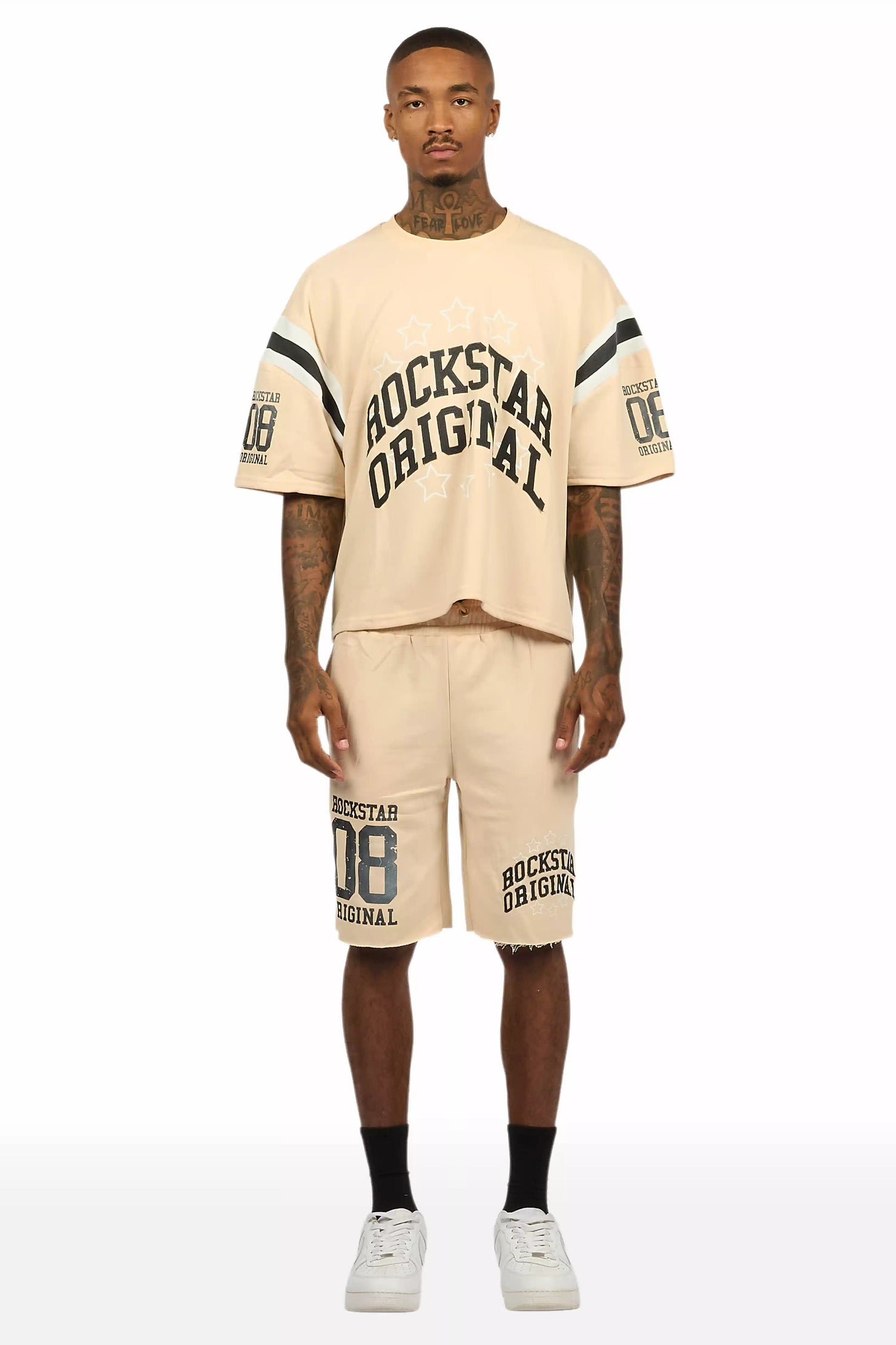 Boe Beige T-Shirt/Short Set