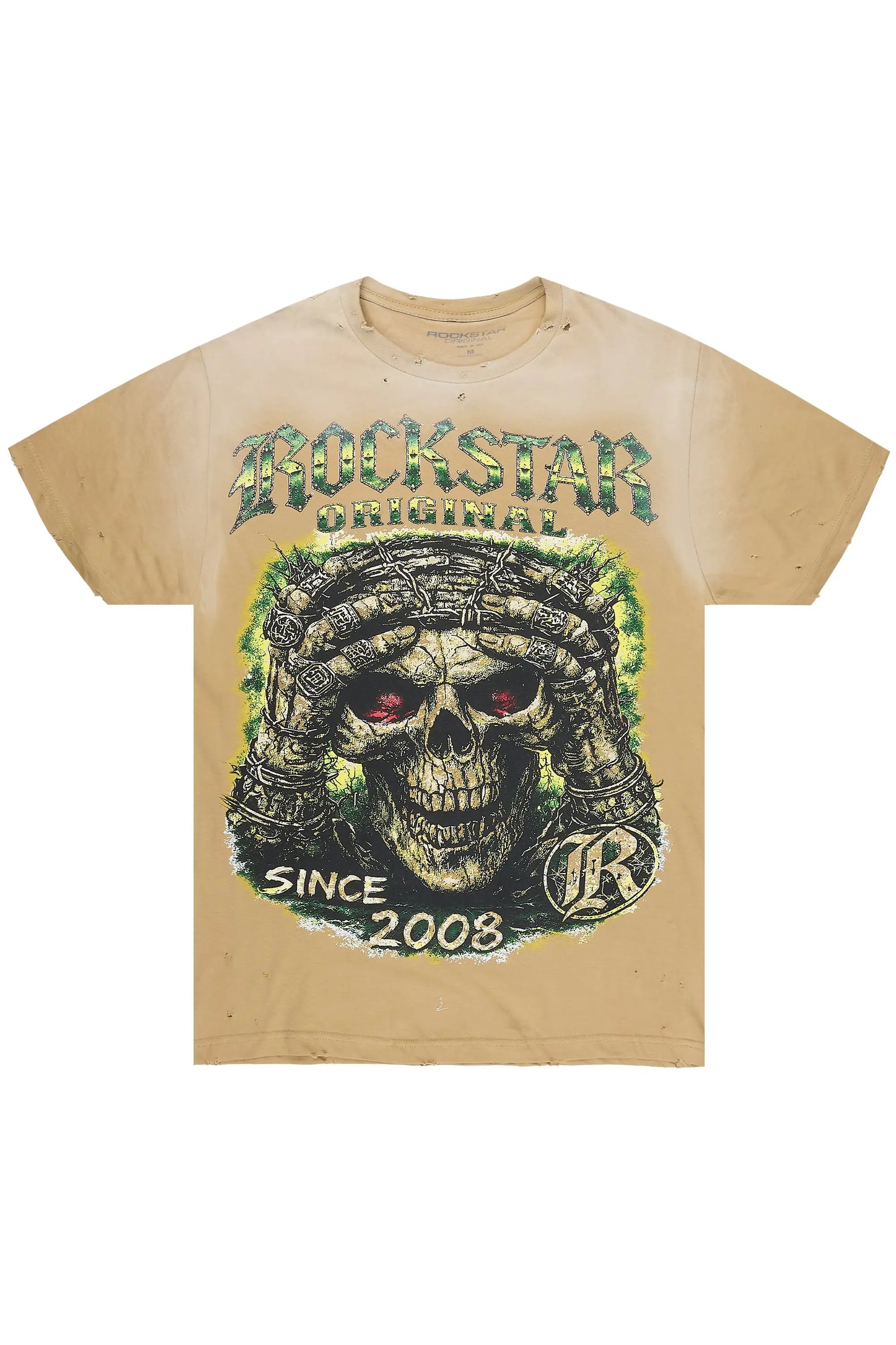 Mack Beige Oversized Graphic T-Shirt