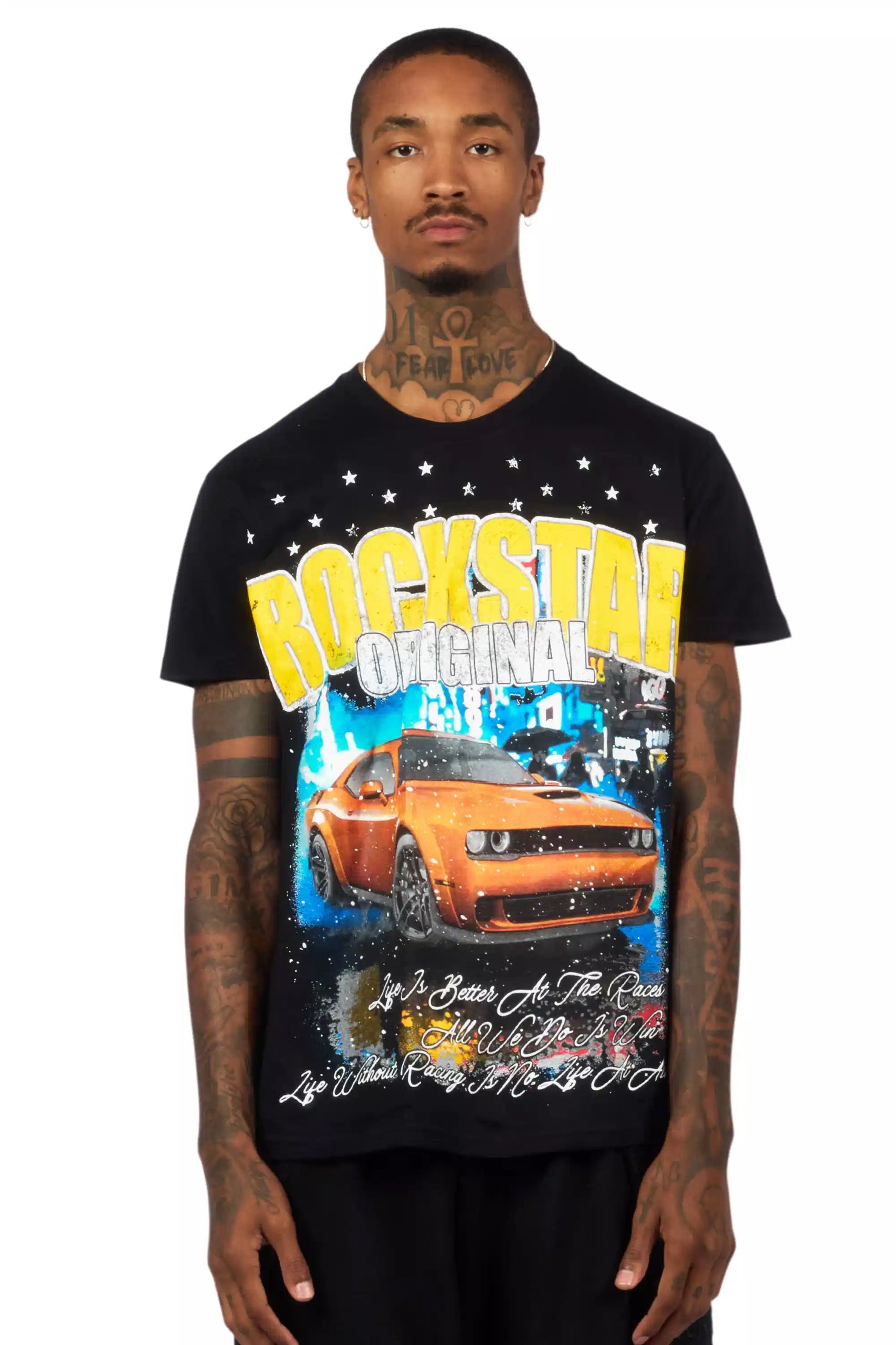 Zerix Black/Multi Oversized Graphic T-Shirt