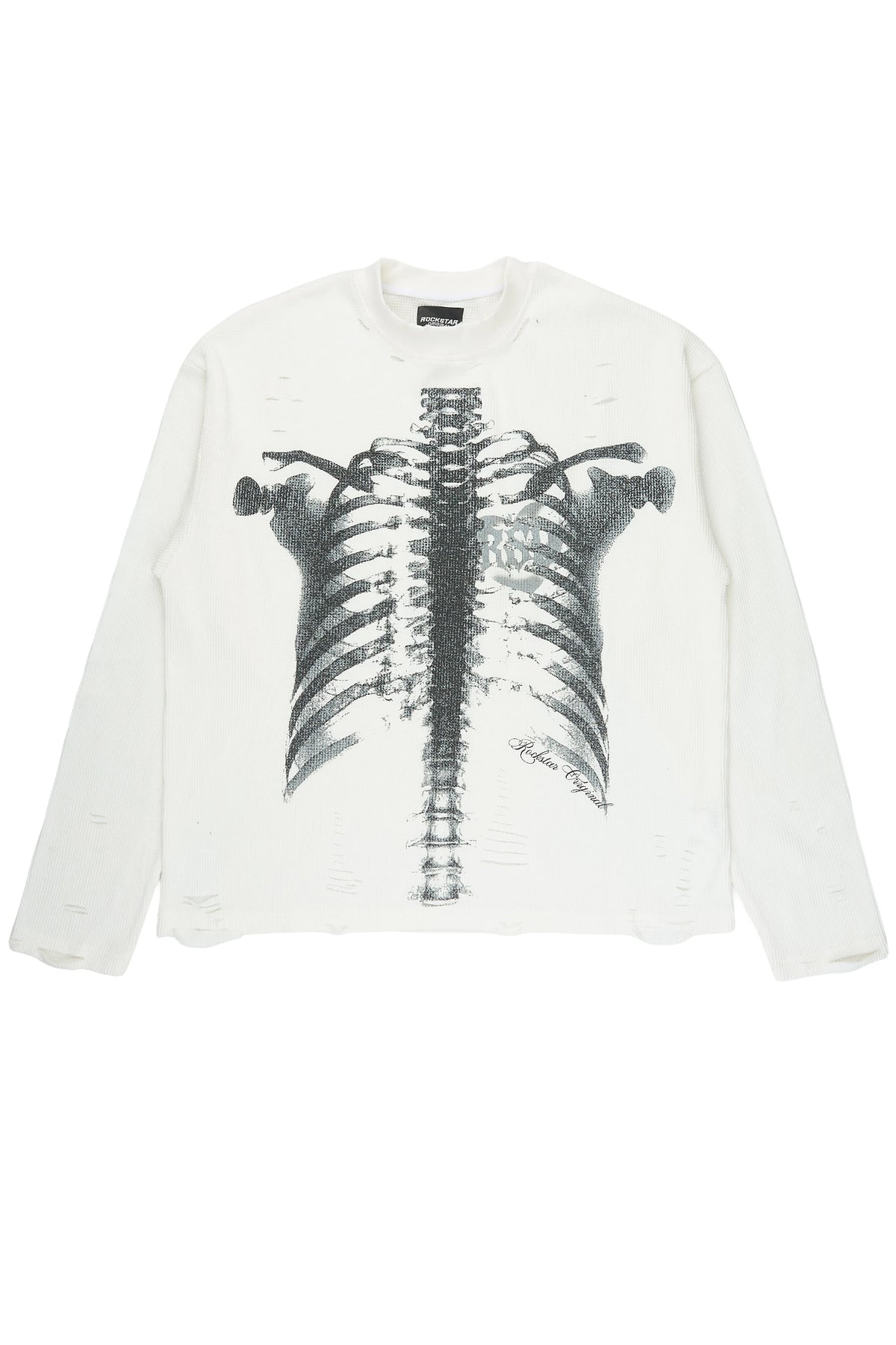 Caliz Off White Thermal Long Sleeve T-Shirt