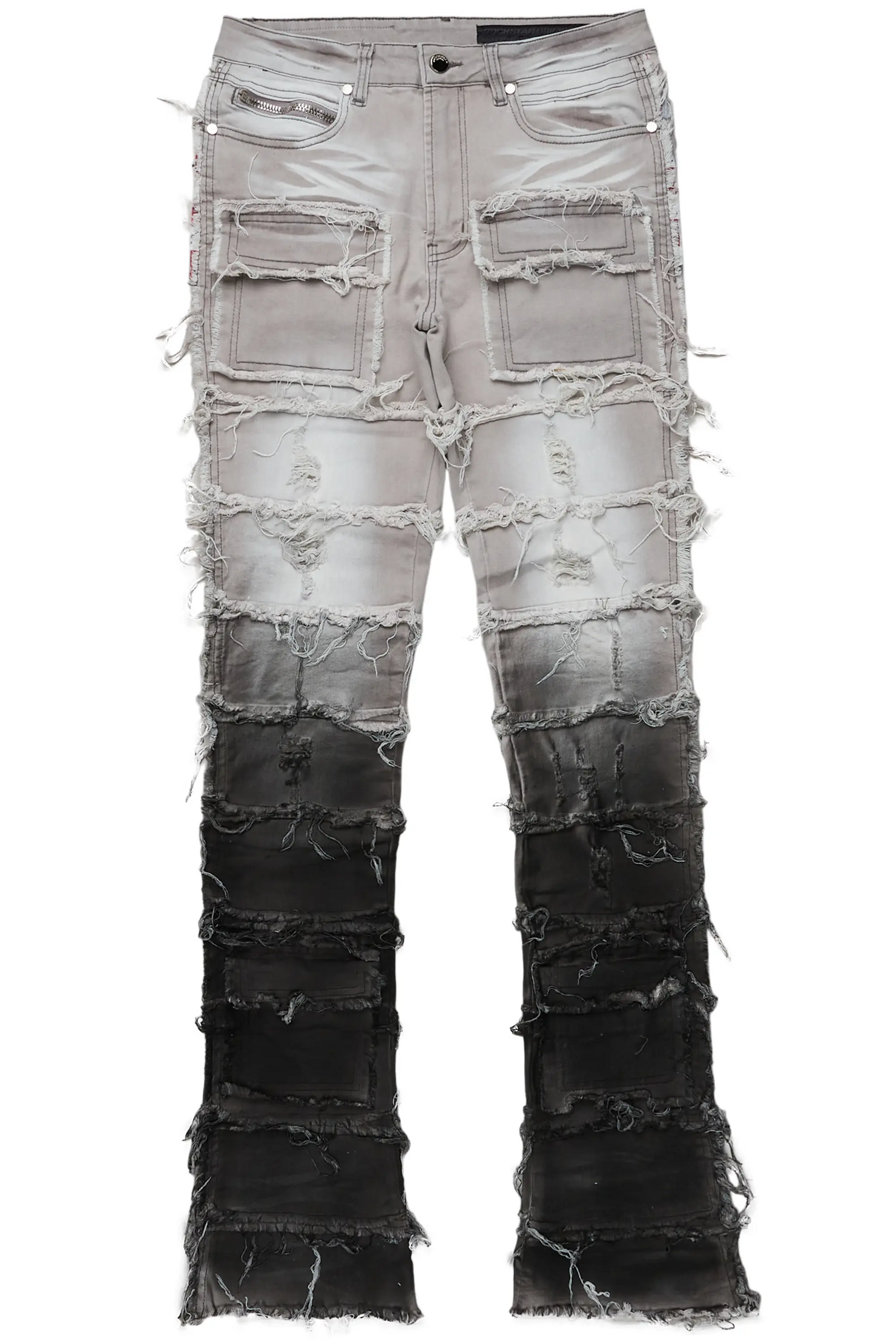 Mads Grey Painter Stacked Flare Jean