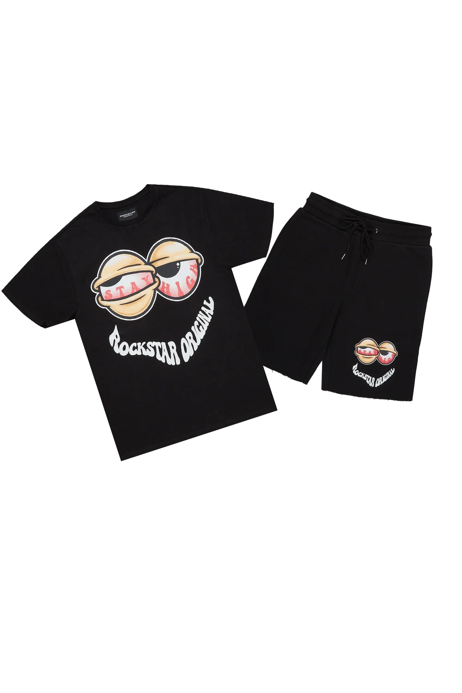 Highya Black T-Shirt/Short Set