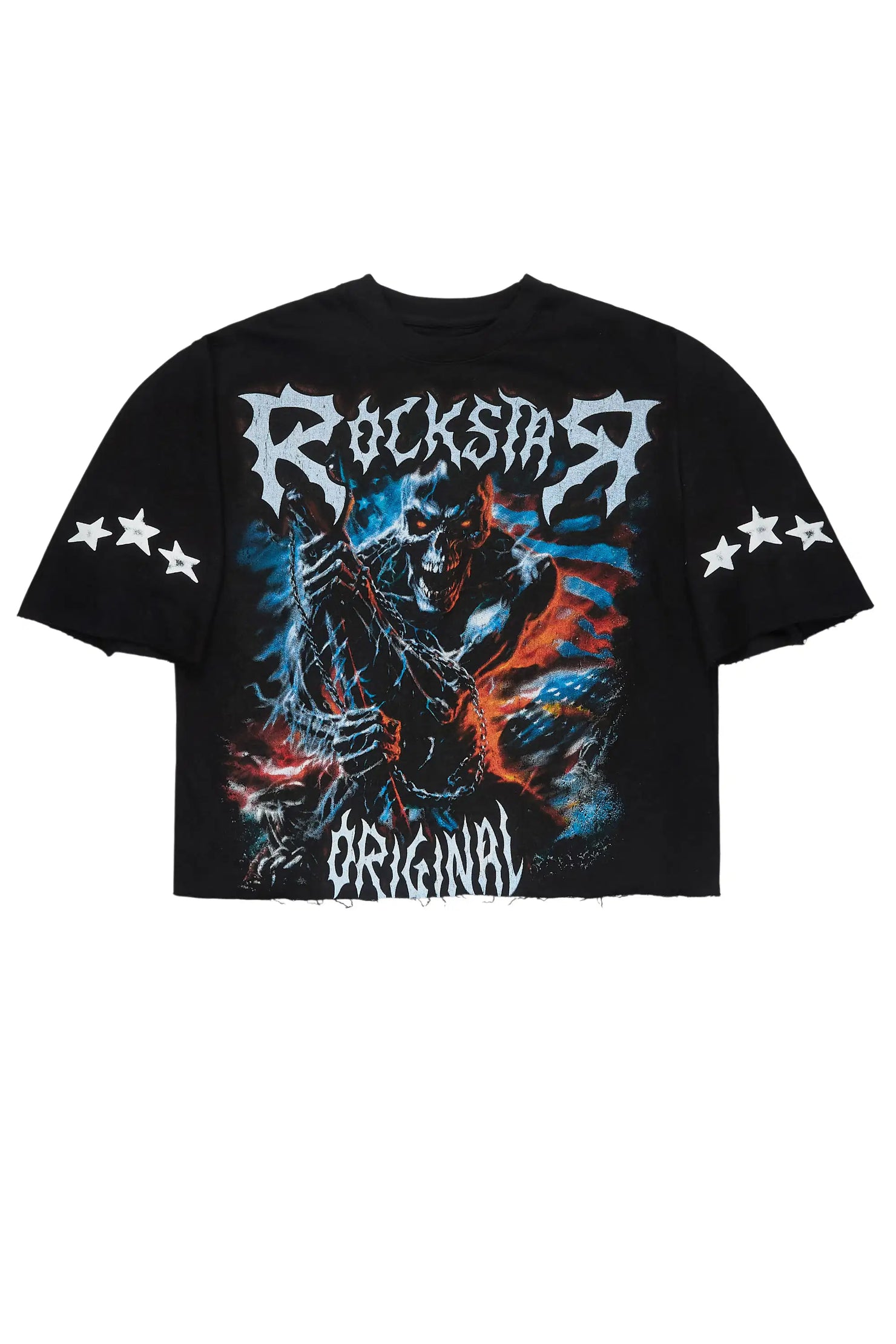 Krio Black/Multi Quarter Sleeve Boxy Sweatshirt