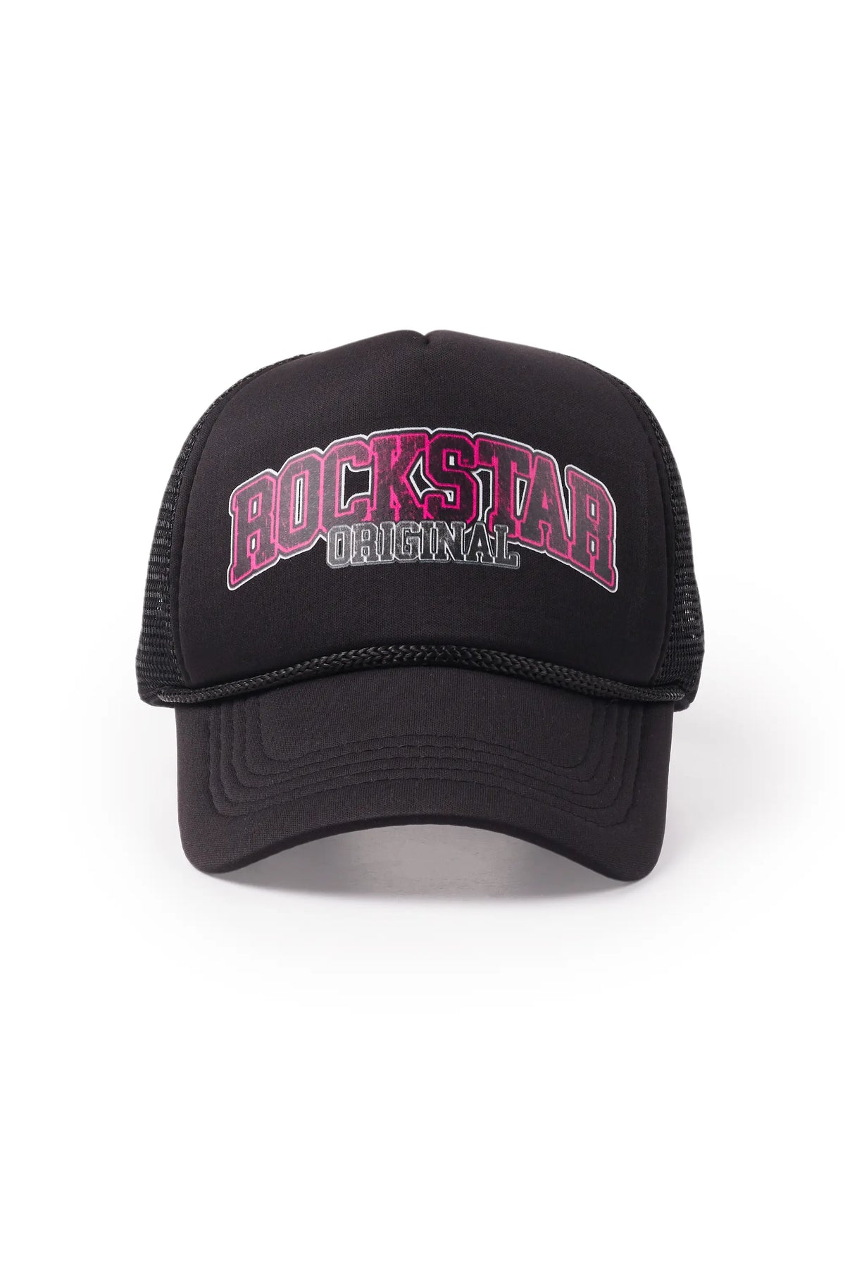 Rockstar Original Pink Furry Trucker Hat Barbiecore Festival Streetwear Snapback Streetwear Trucker Hats: Urban Trucker Hats Rockstar Original main image 2