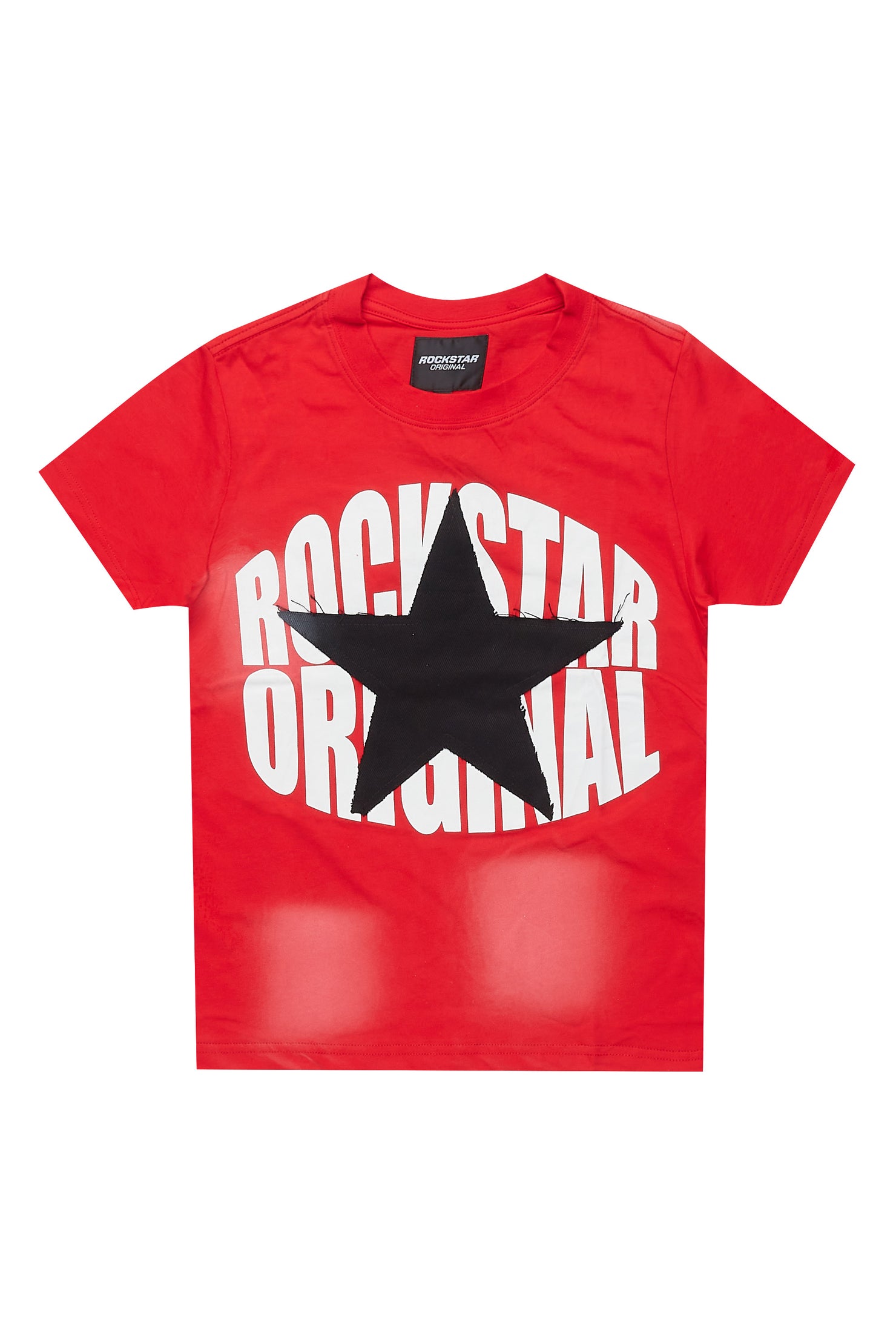 Boys State Red Graphic T-Shirt with Patch