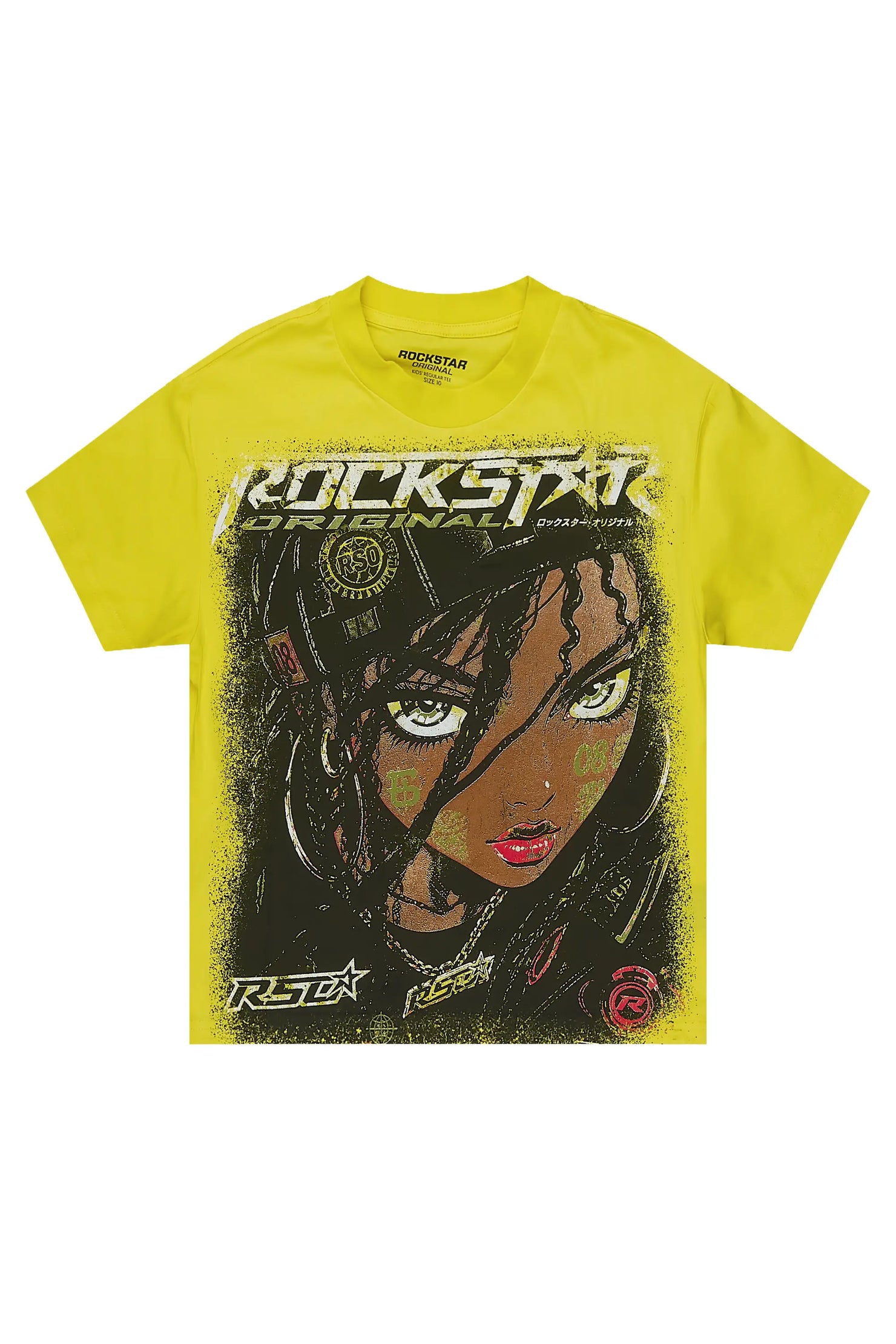 Girls Brayzie Yellow Graphic T-Shirt