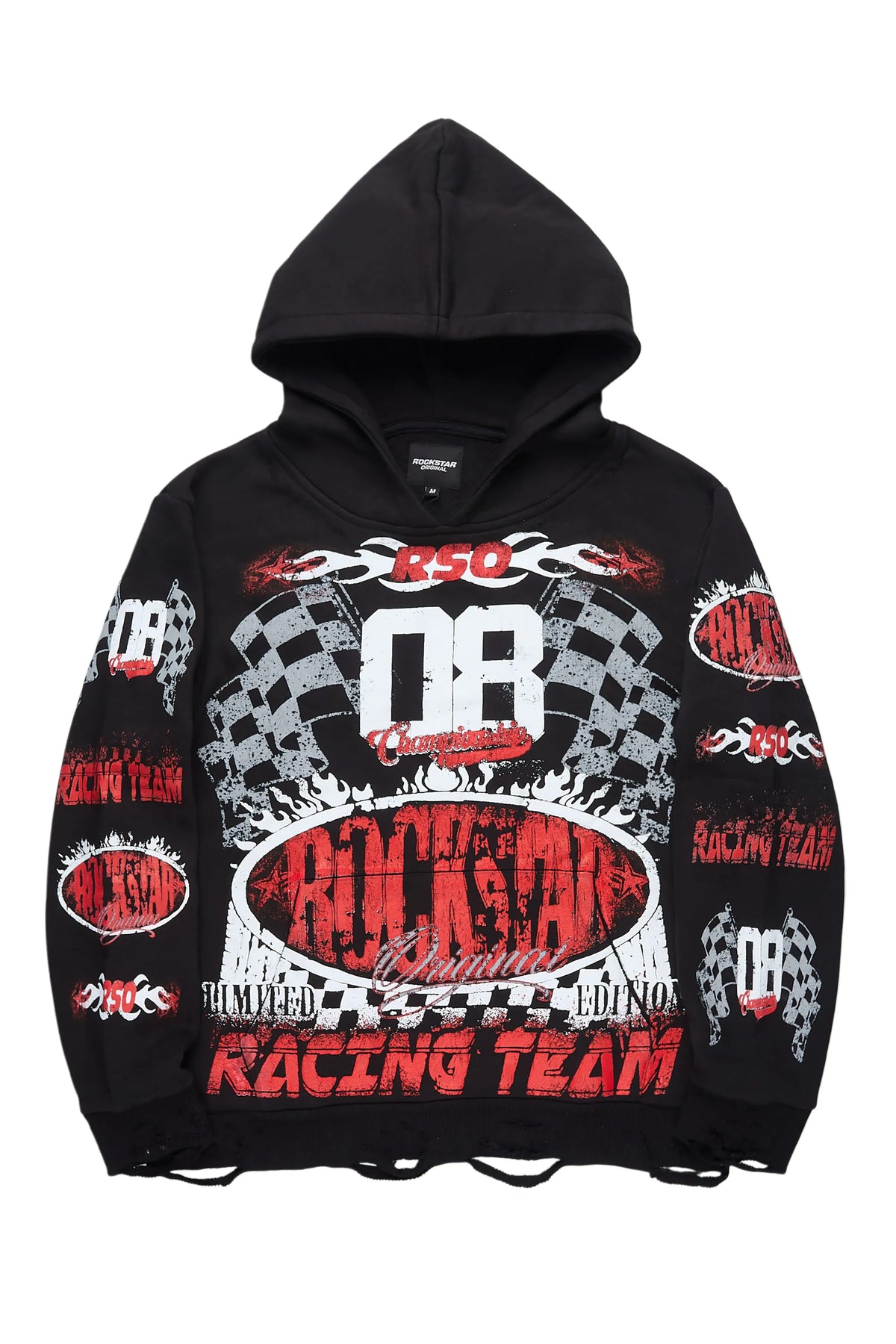 Oryen Black/Red Graphic Hoodie