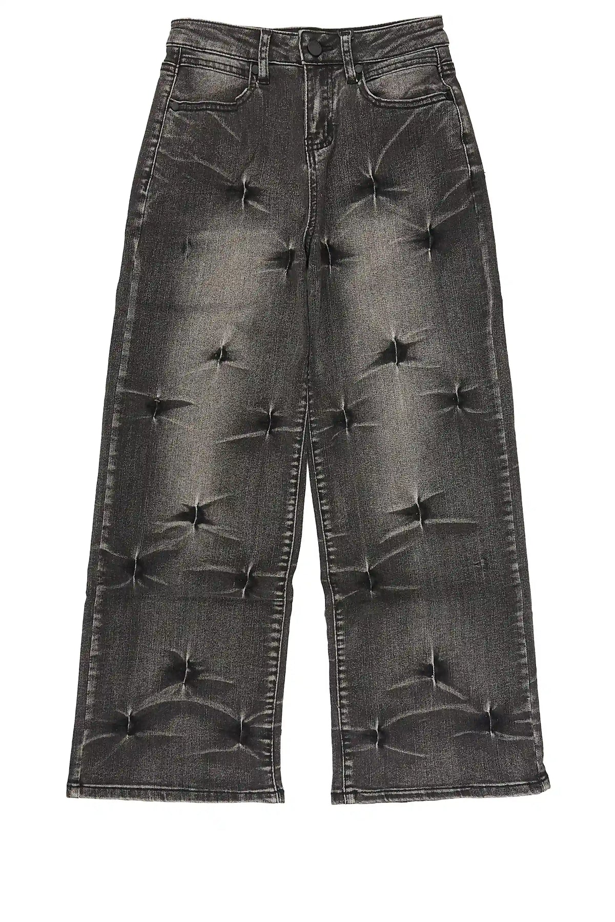 Girls Emiliana Washed Black Relaxed Fit Jean