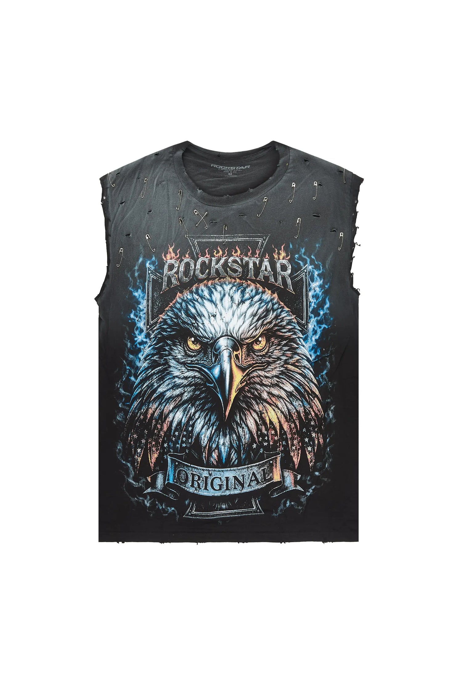 Elmore Black Oversized Cut Off T-Shirt