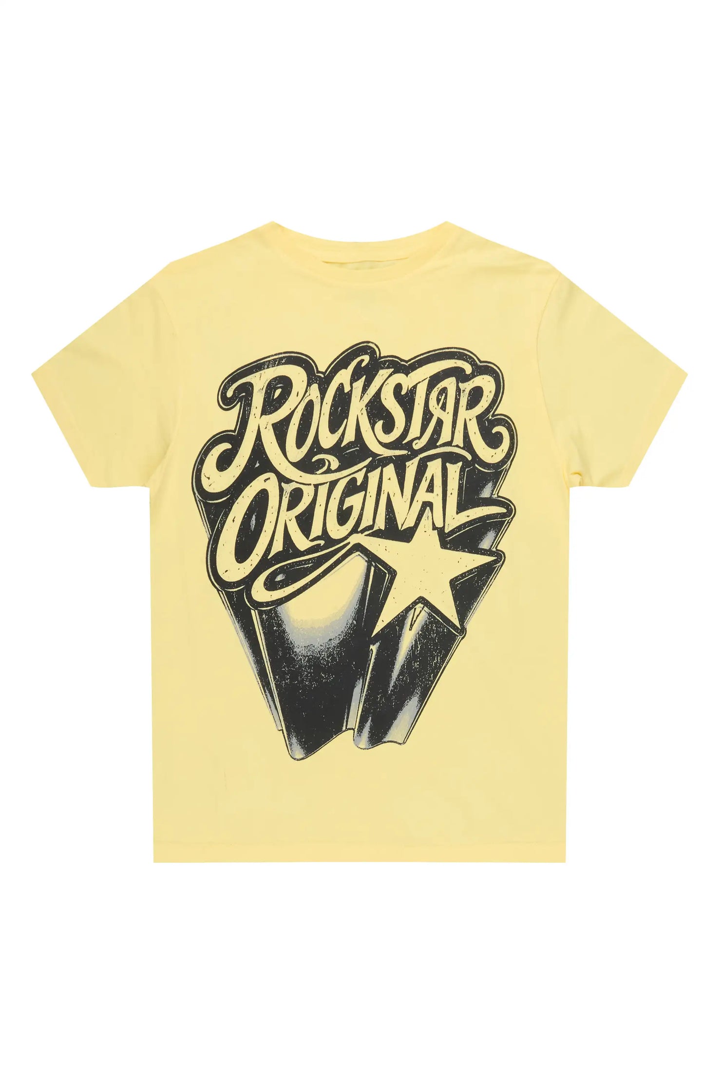 Boys Zayden Light Yellow Graphic T-Shirt