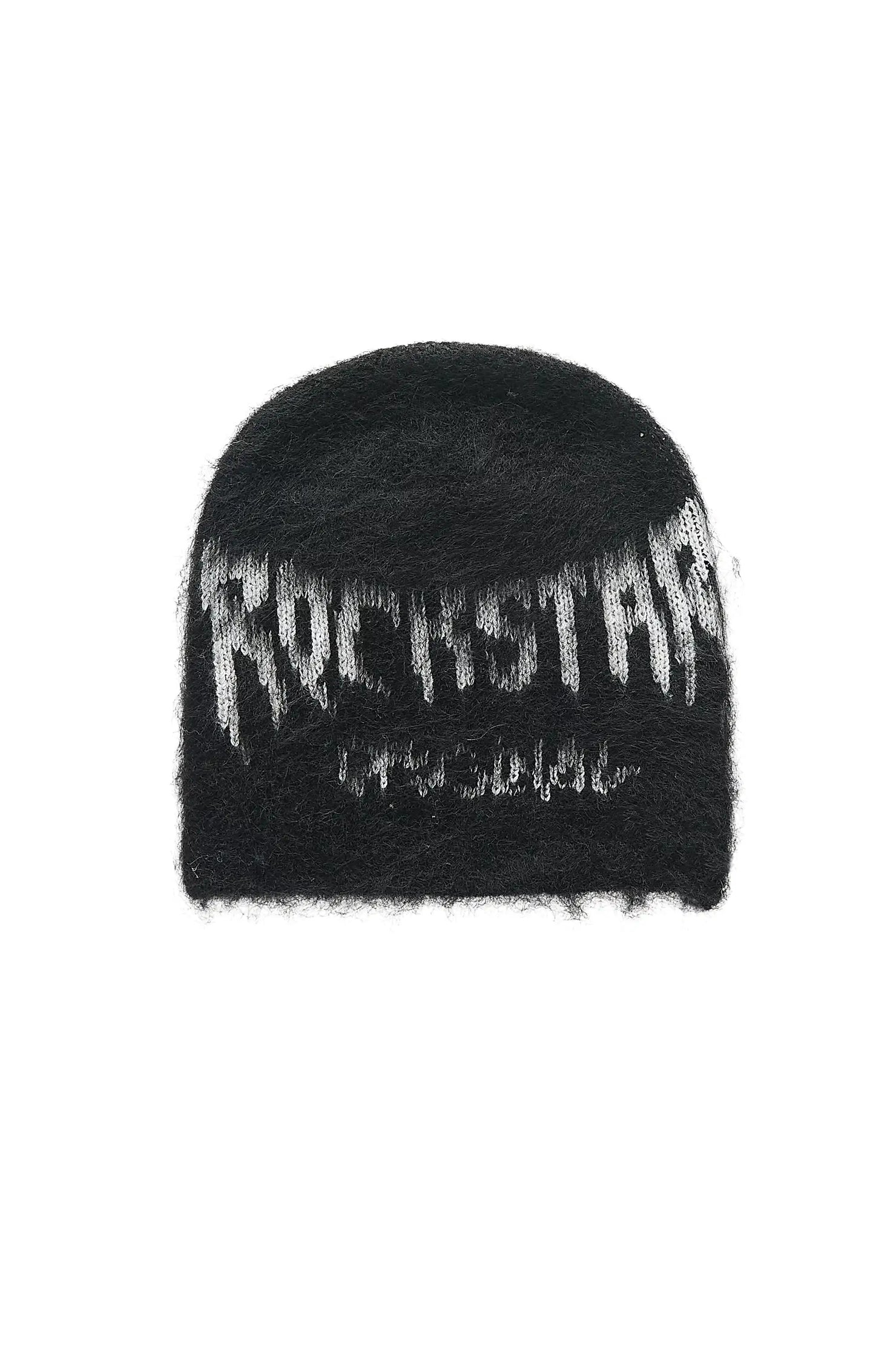 Andros Black Knitted Mohair Beanie