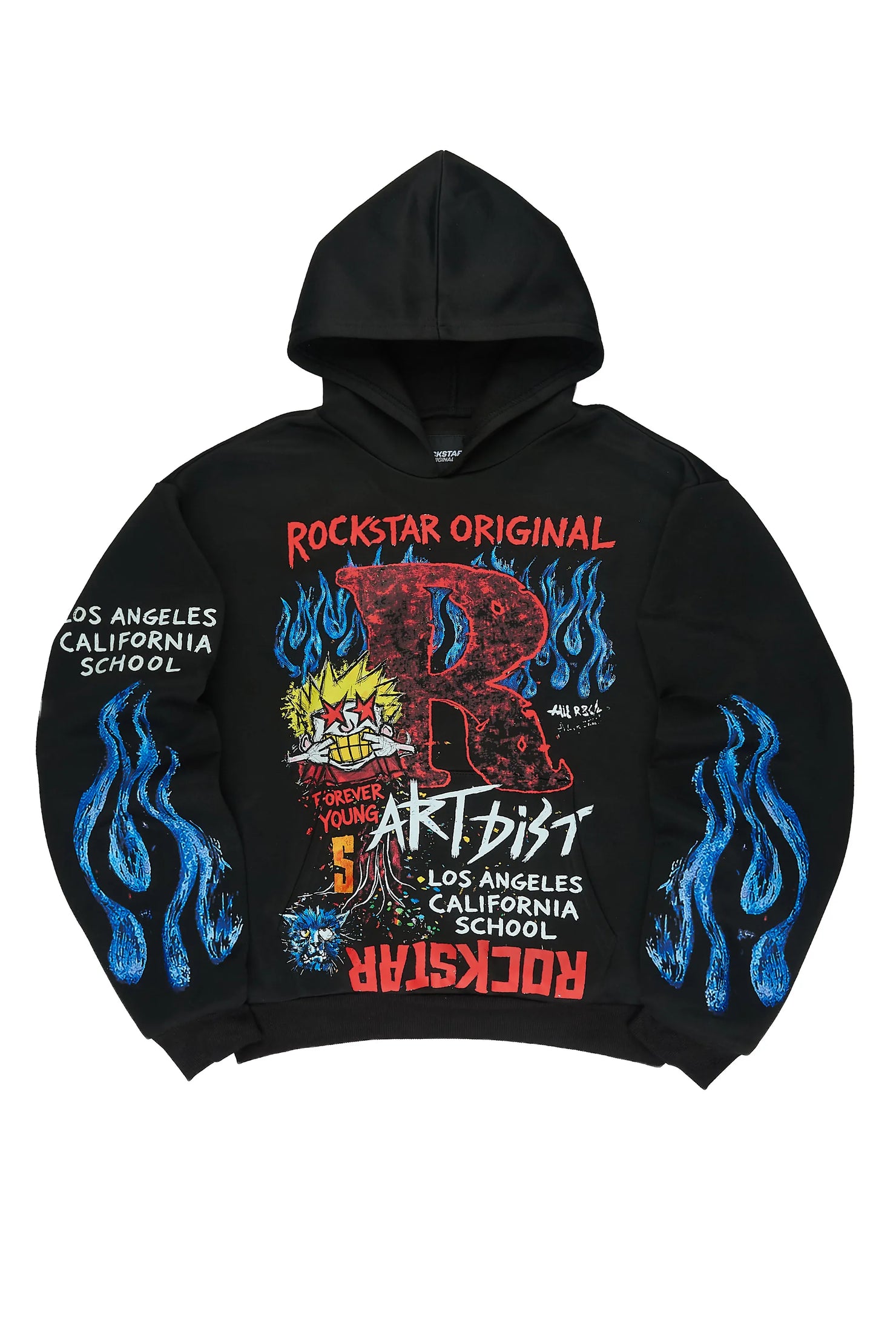 Boys Uli Black Graphic Hoodie