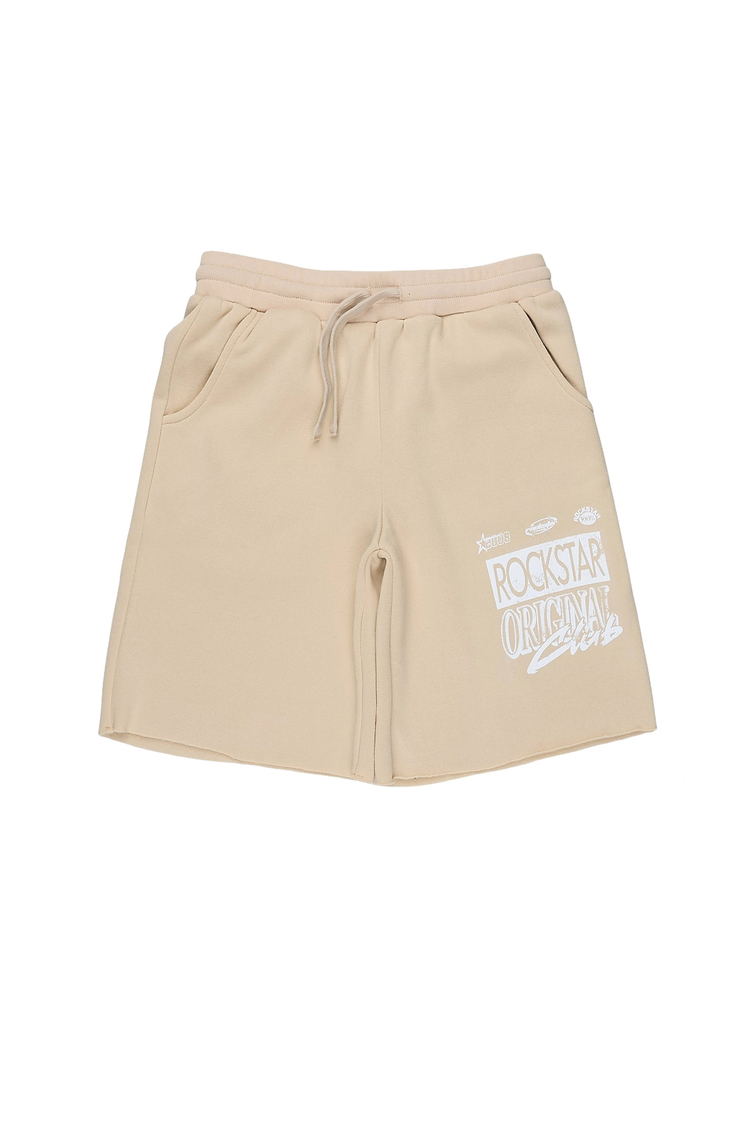 Boys Rylok Beige Fleece Short