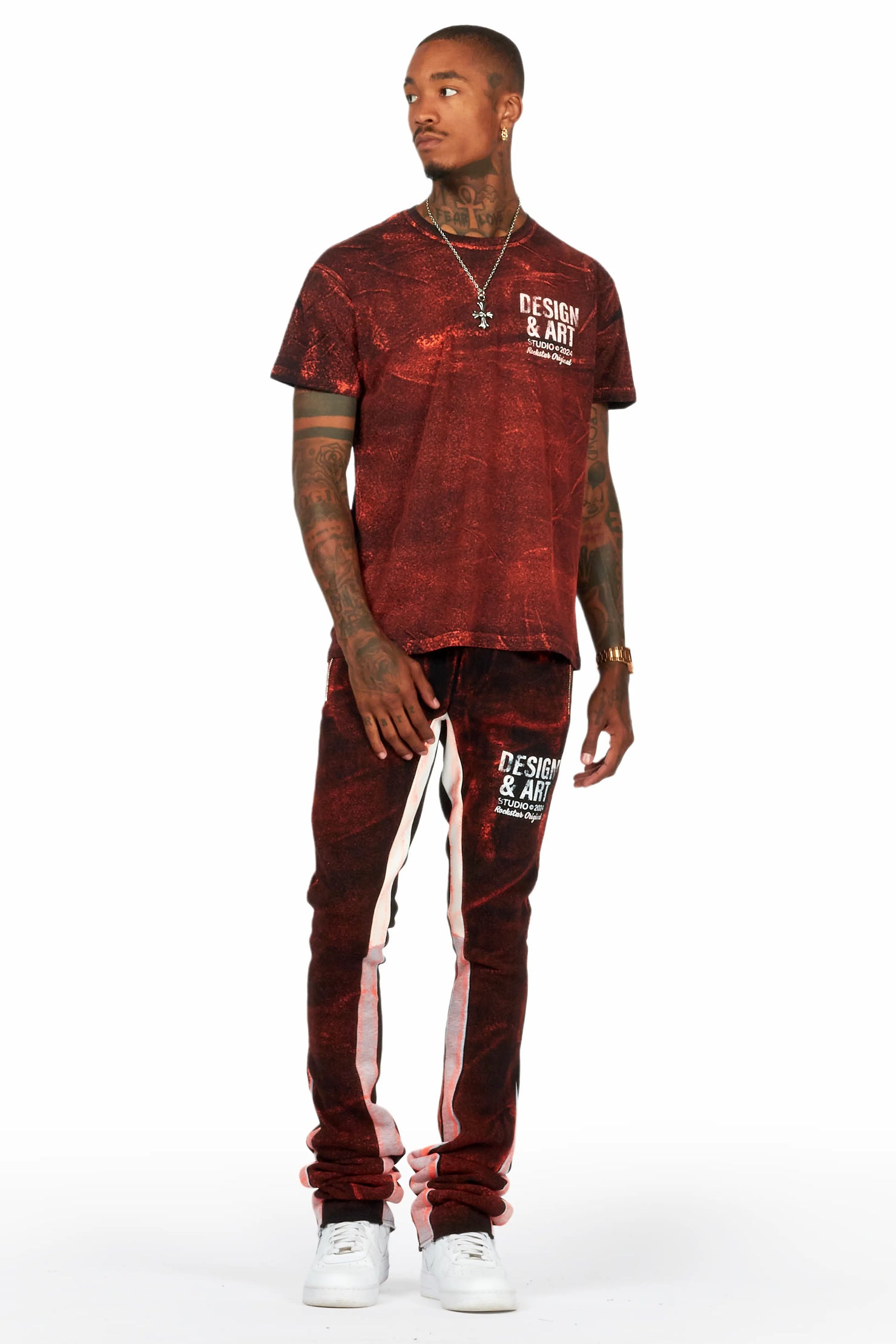 Eldon Black/Orange T-Shirt/Super Stacked Flare Track Set