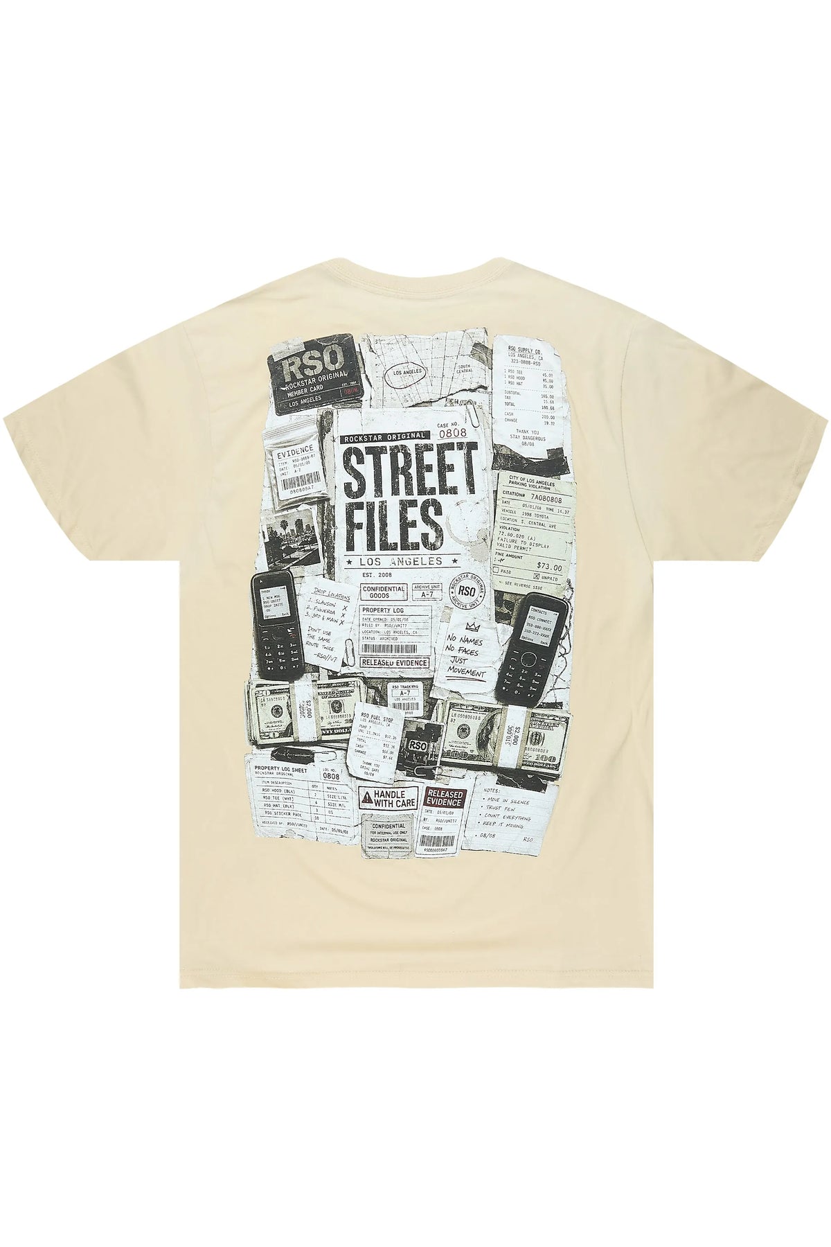 Hex Tan Oversized Graphic T-Shirt