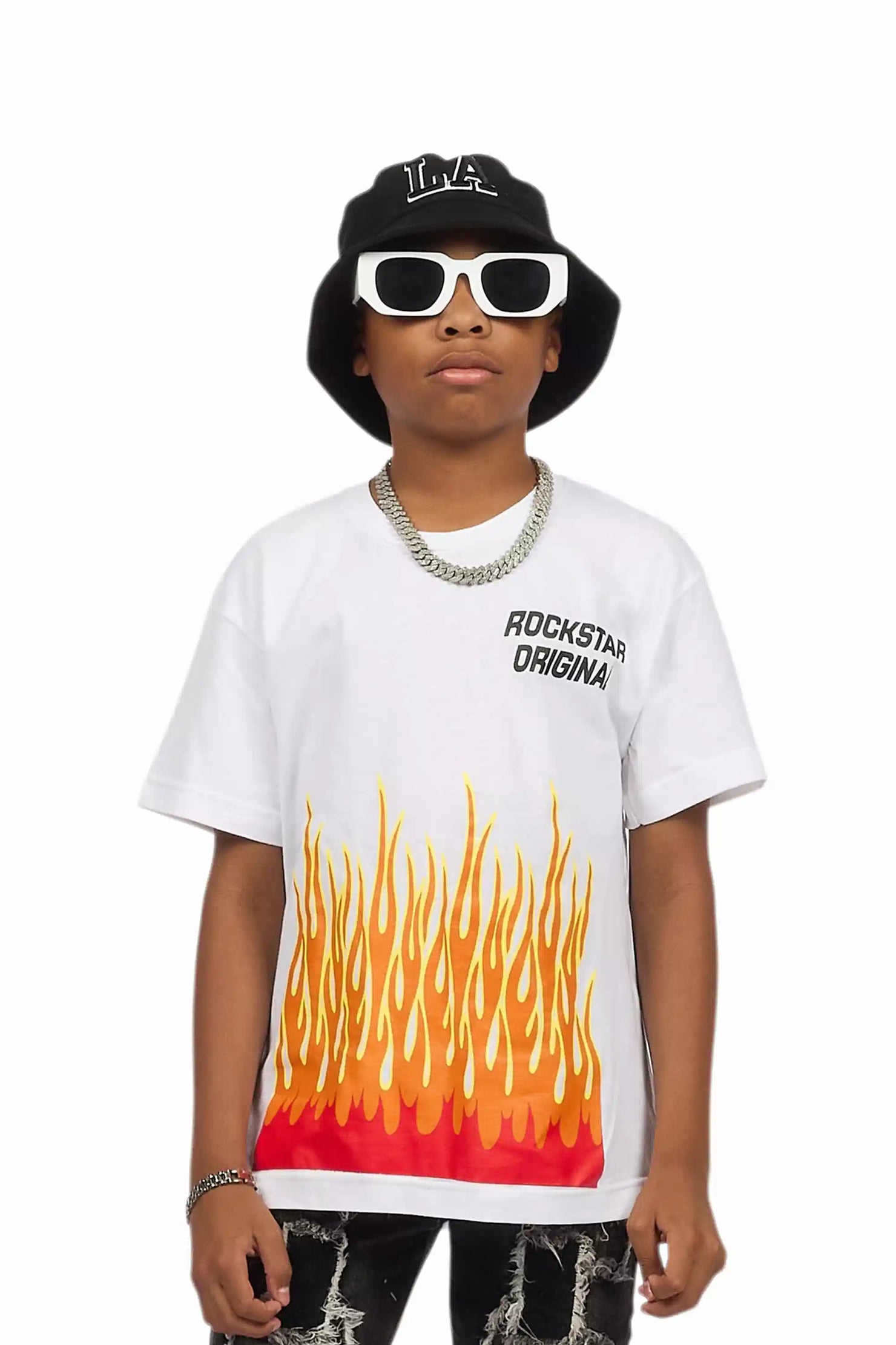 Boys Roeland White Graphic T-Shirt