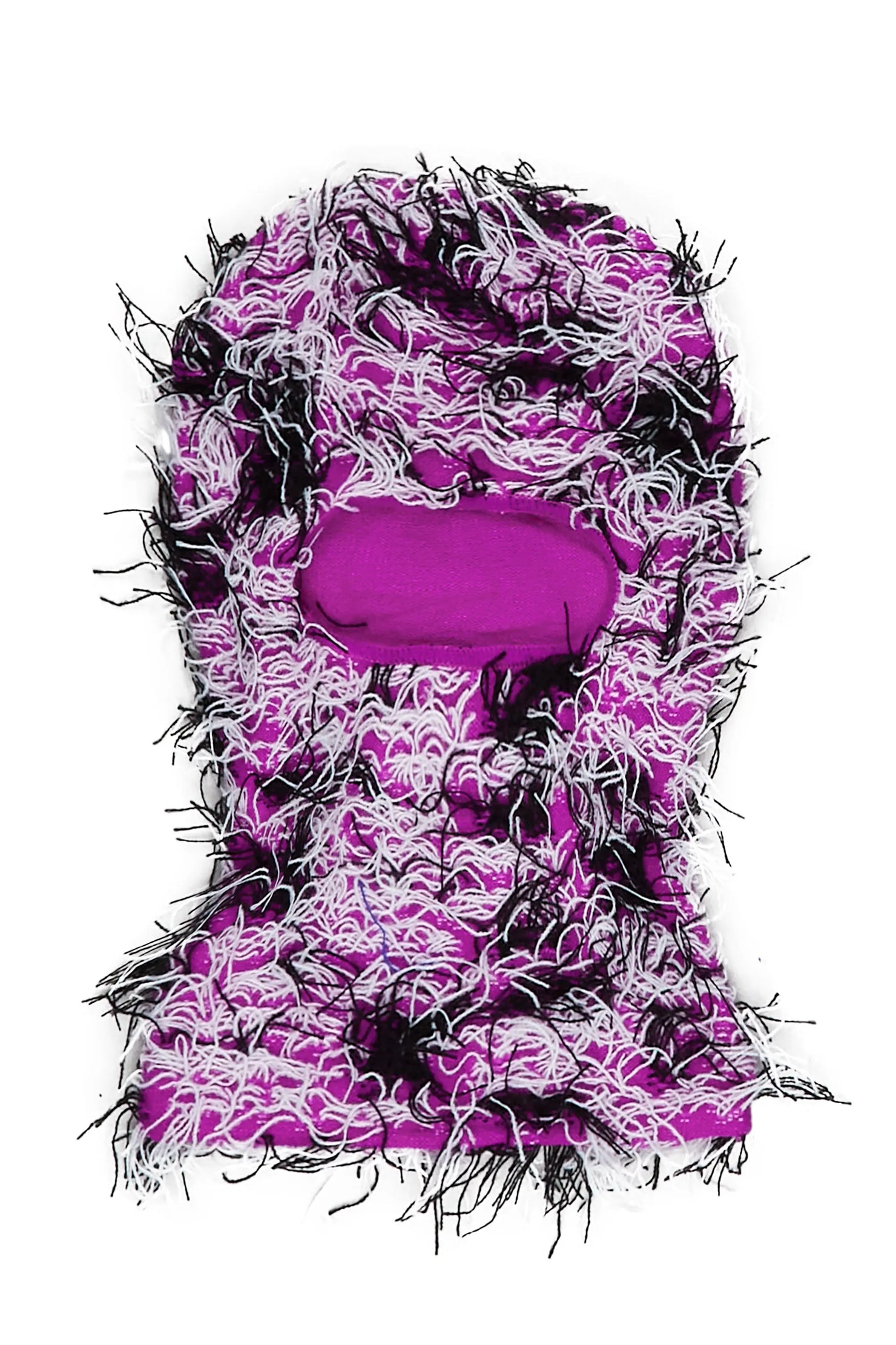 Otto Purple/White Fuzzy Ski Mask