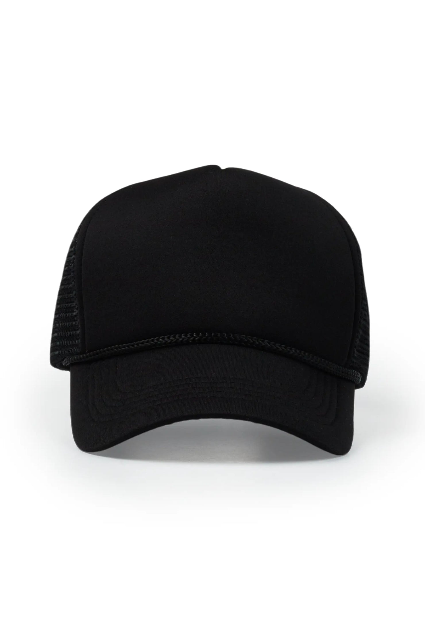 Womens Black Basic Trucker Hat
