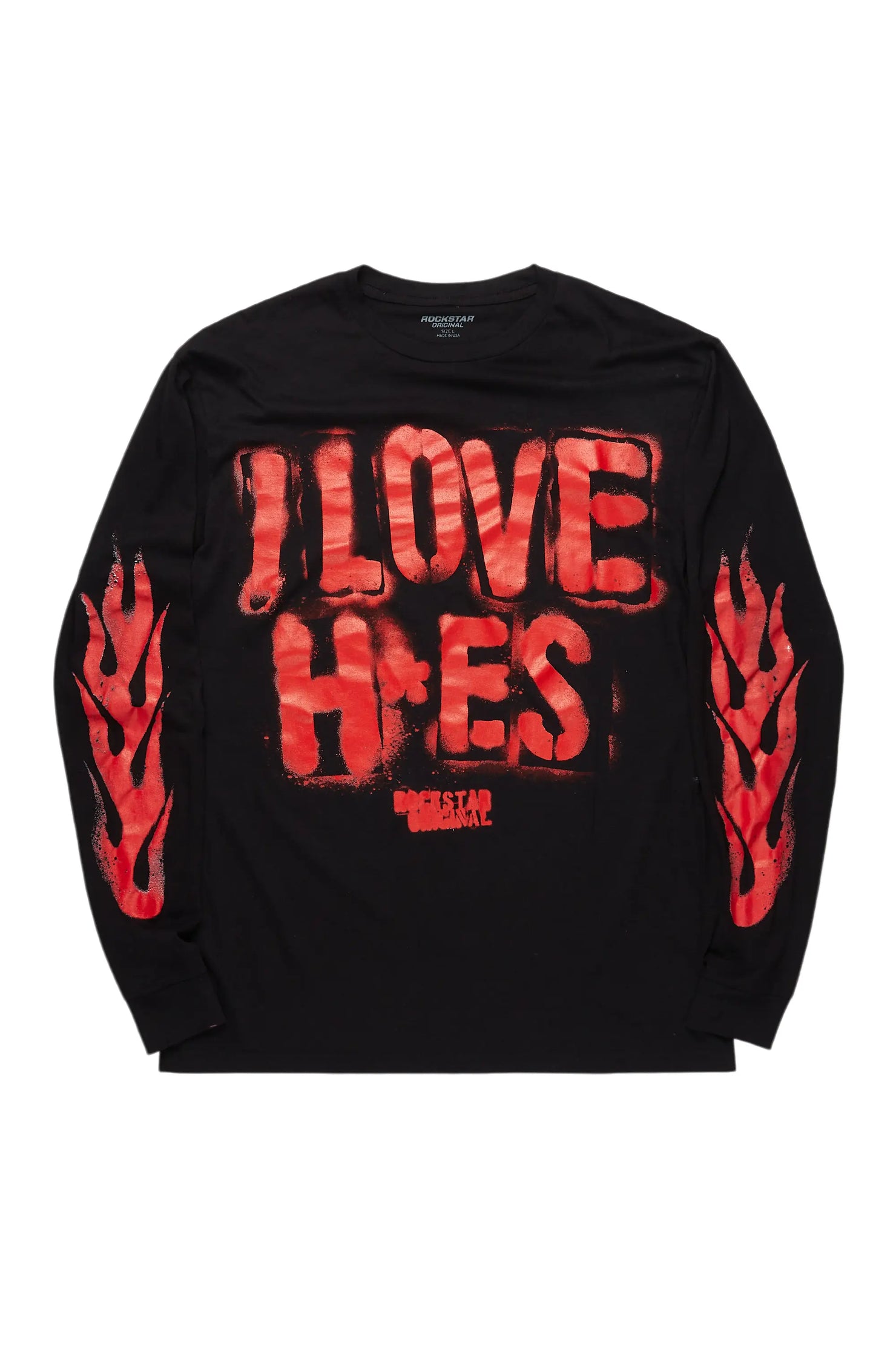 Banyan Black/Red Long Sleeve Graphic T-Shirt