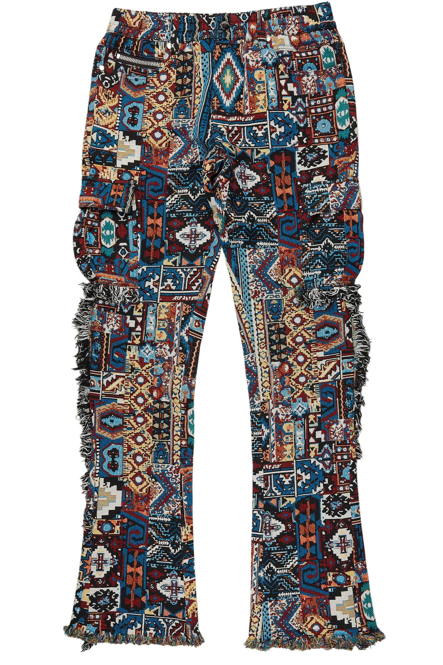 Ayami Blue Slim Tapestry Flare Jean