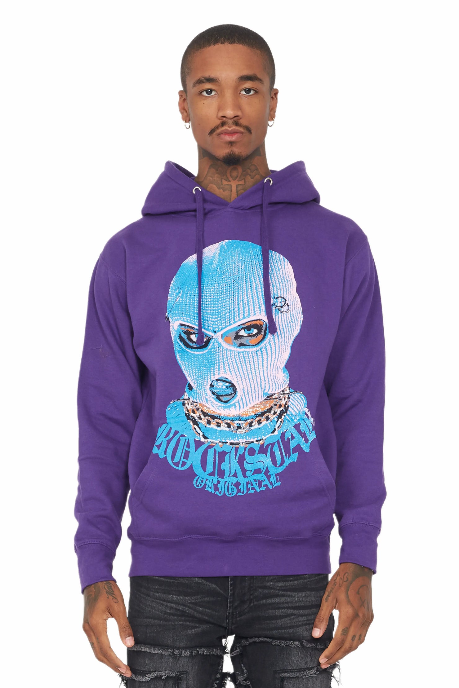 Murdra Purple Graphic Hoodie