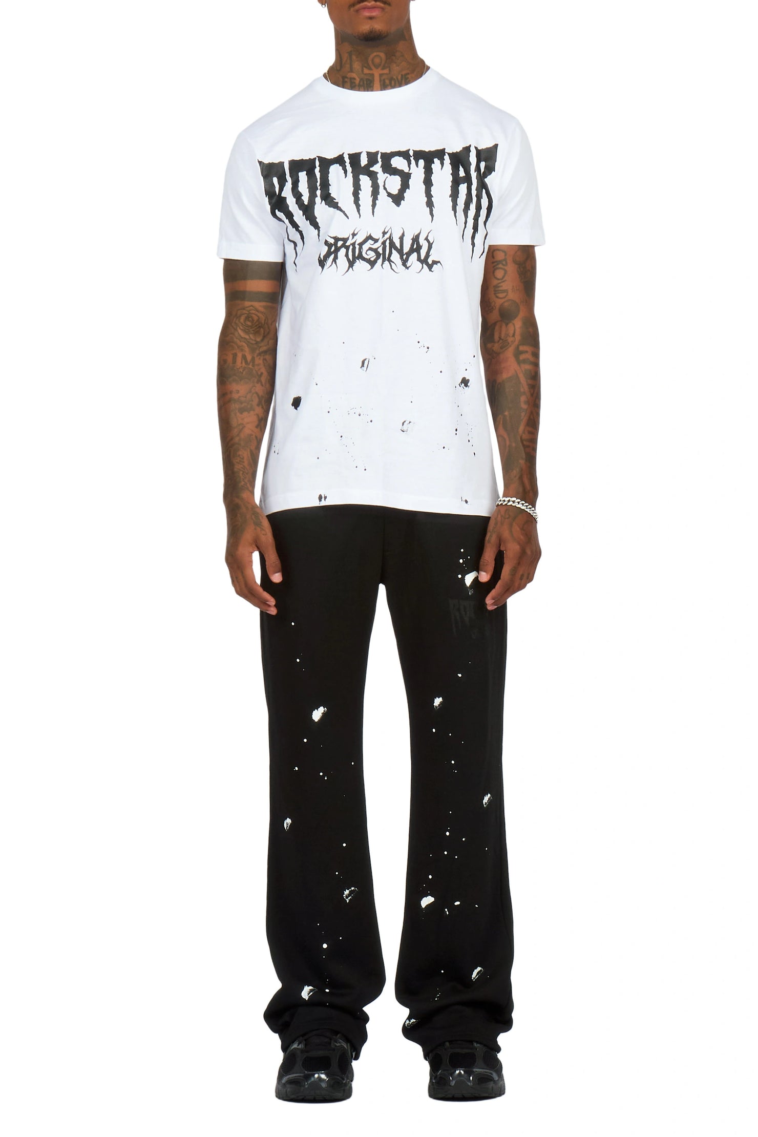 Twinkle White/Black T-Shirt/Relaxed Track Set