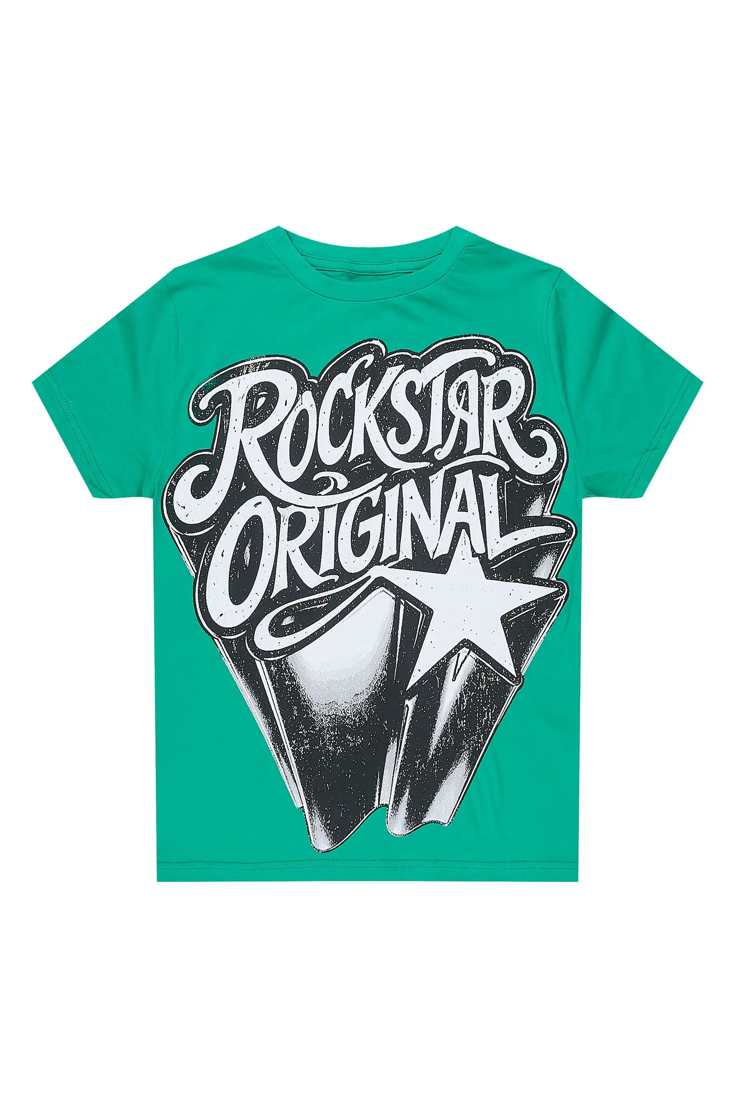 Boys Zayden Green/White Graphic T-Shirt