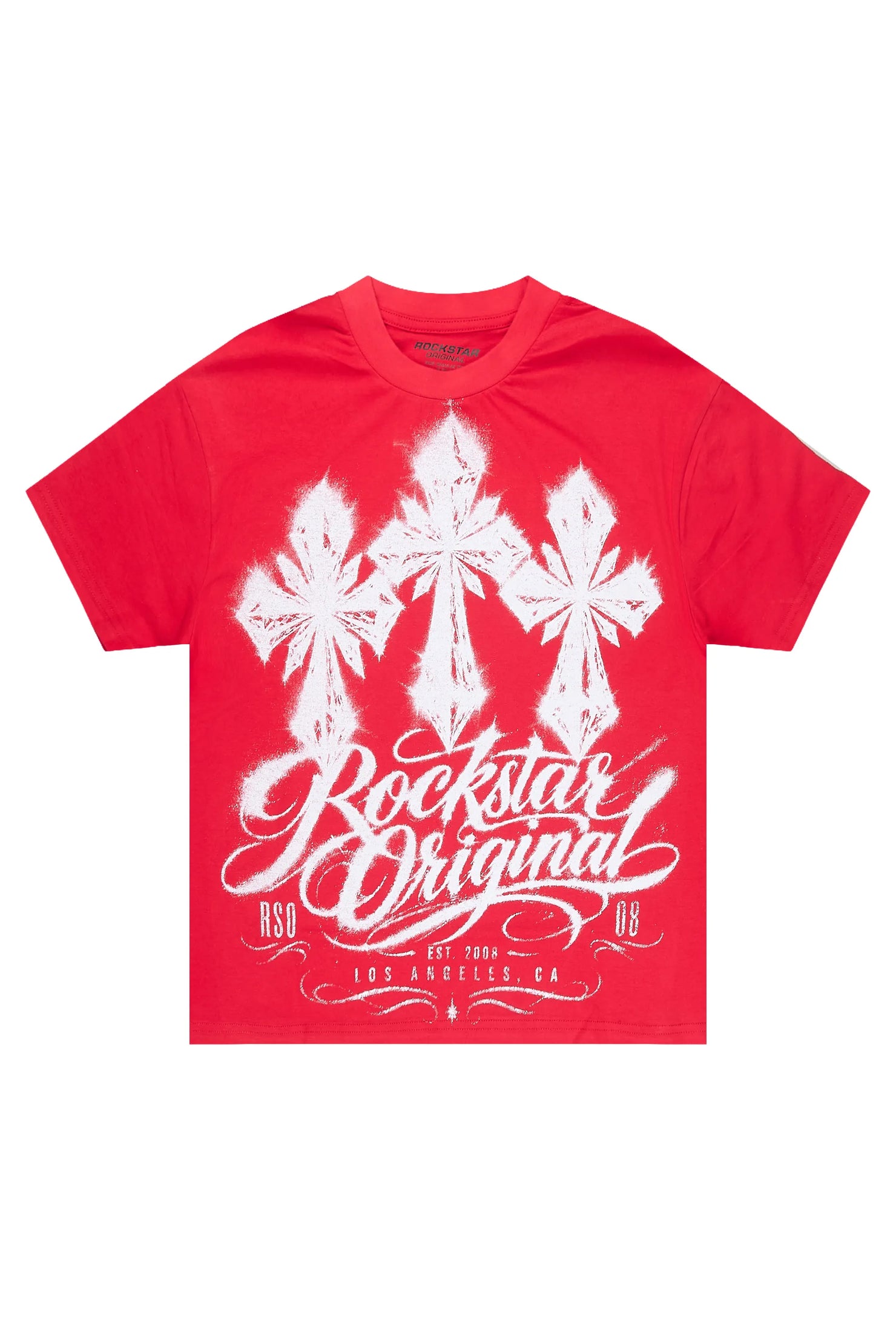 Boys Caltrop Red Graphic T-Shirt