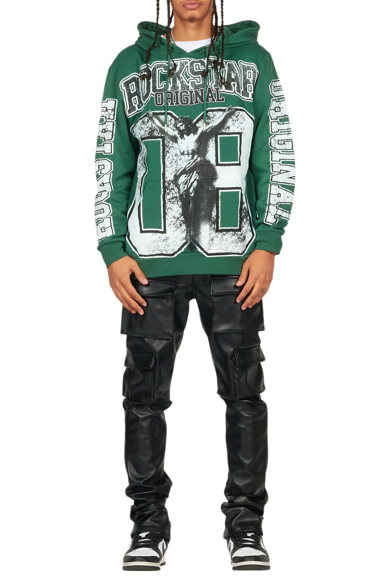 Kap Black Skinny Faux Leather Fit Jean