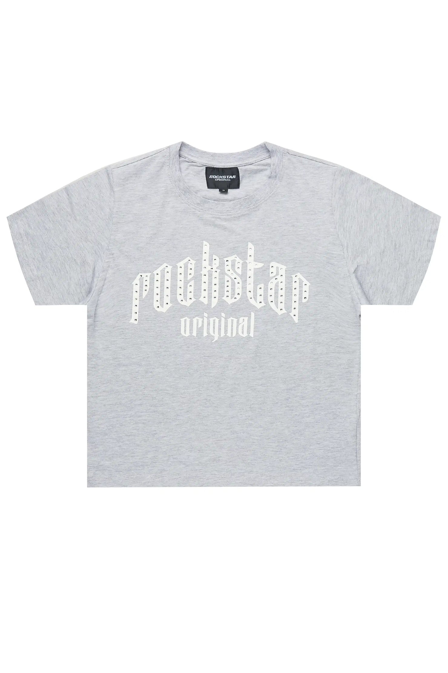 Boys Sherriso Heather Grey Rhinestone T-Shirt