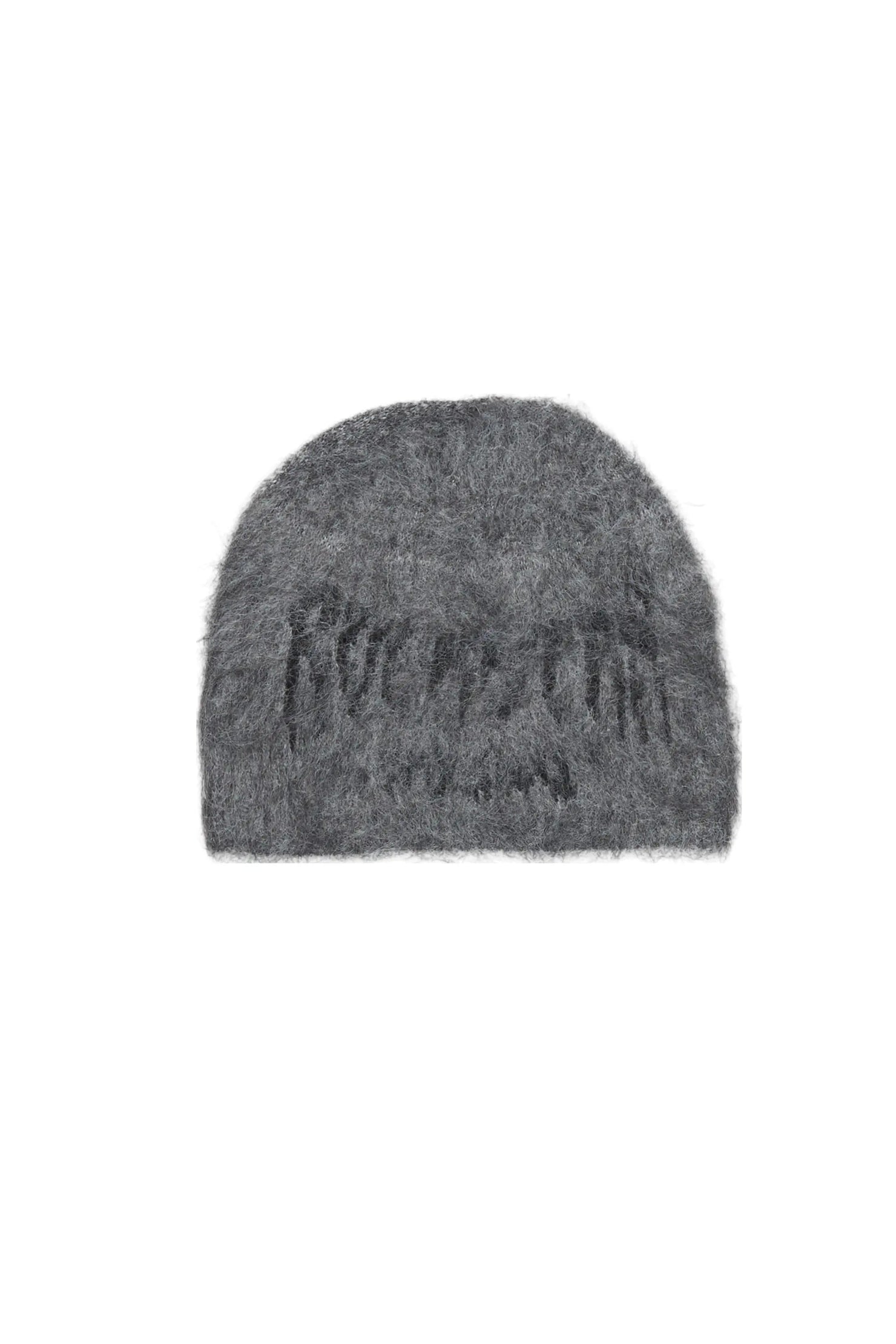 Andros Grey Knitted Mohair Beanie
